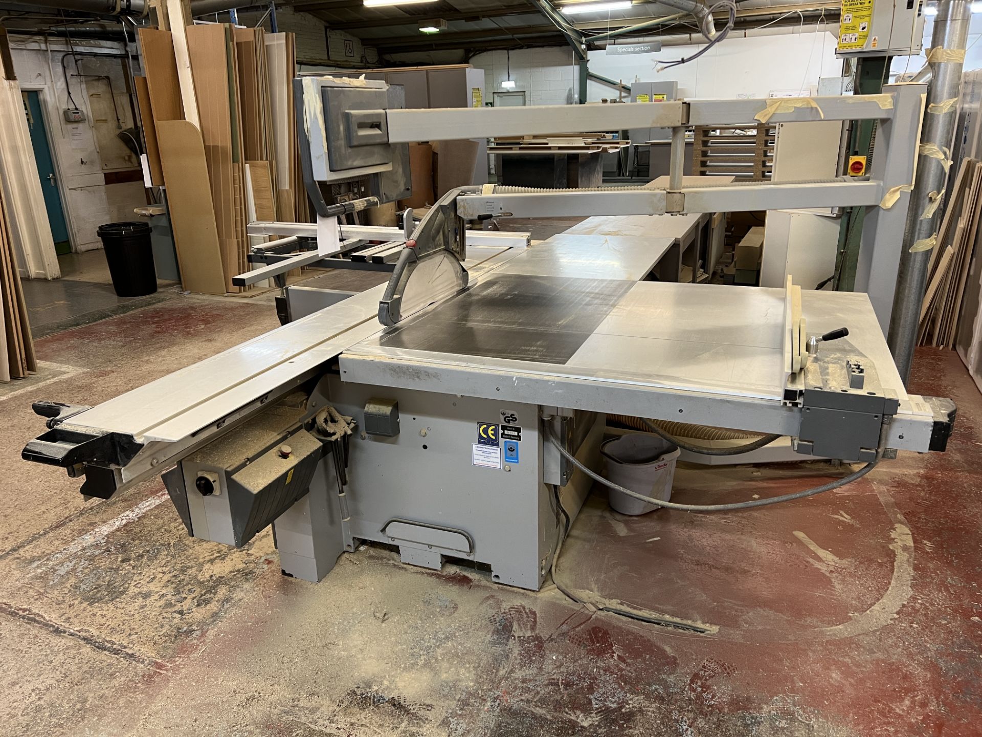 Altendorf Elmo F45 sliding table panel saw, table size 2m x 2.5m, sliding table length, trolley - Image 7 of 9