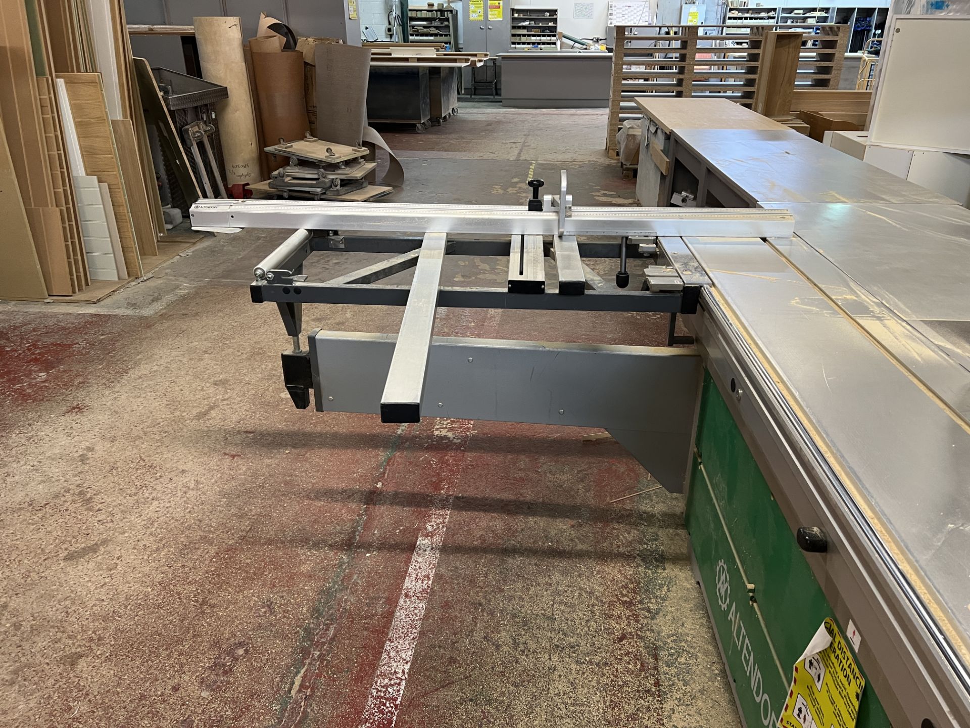 Altendorf Elmo F45 sliding table panel saw, table size 2m x 2.5m, sliding table length, trolley - Image 6 of 9