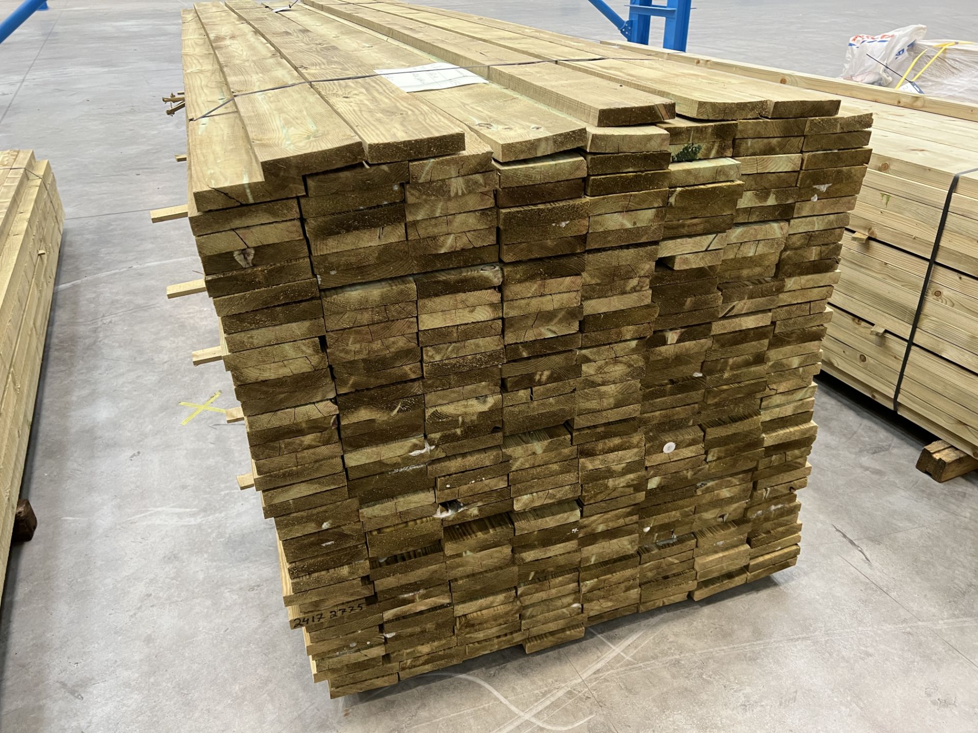 Qty 100 Sawn pressure treated timber 3.6m long x 135mm wide x 25mm thick (Unused) - Image 4 of 5