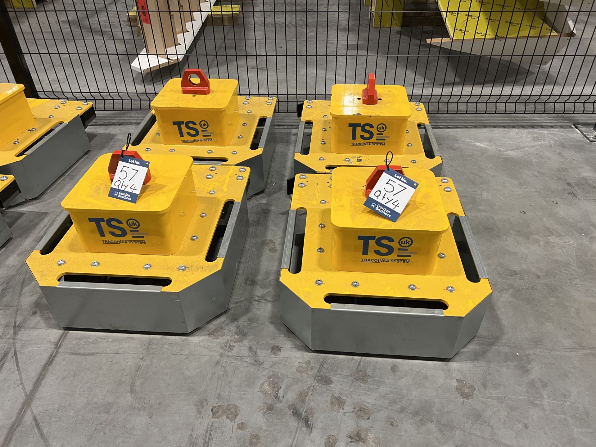 Heavy duty skates (2021) from lot 21 the Tracoinsa Systems UK conveying system this lot will