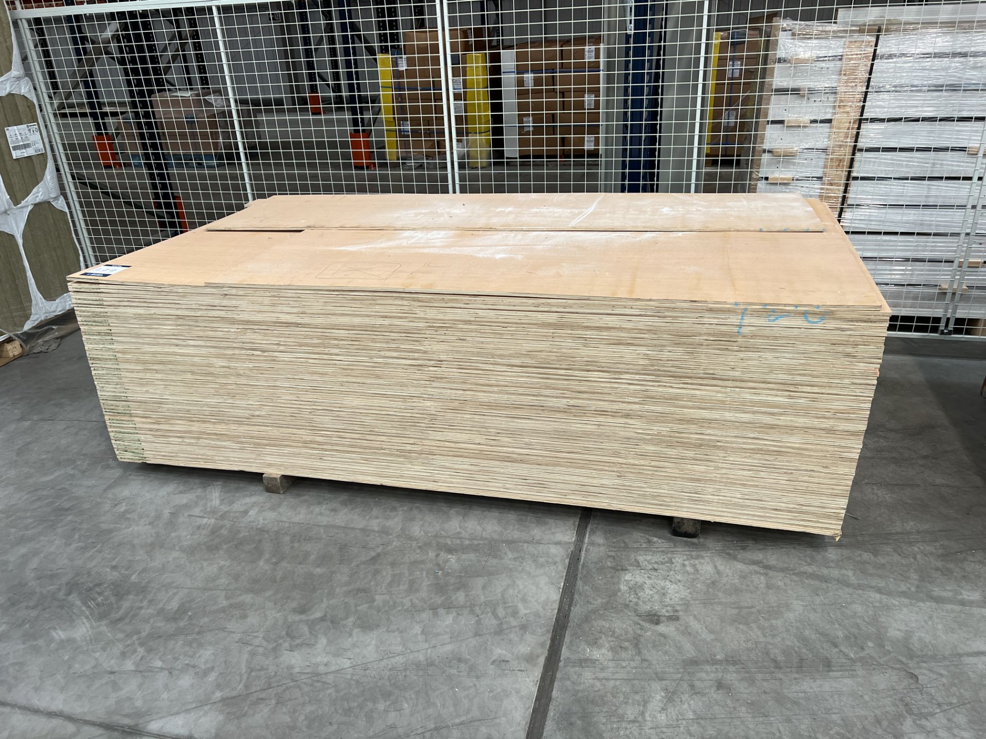 Qty 56 Streply plywood, 2400mm x1200mm x 12mm, grade B/BB (Unused)