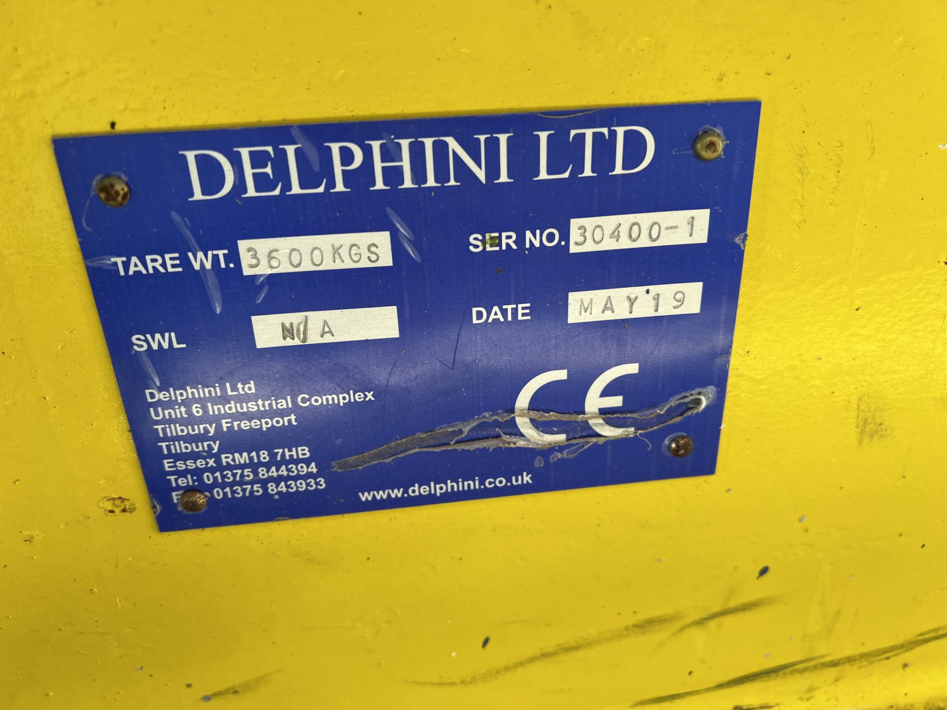 Delphini ltd mobile heavy duty steel lifting platform, maximum lifting capacity 25 tonne, platform - Image 6 of 7