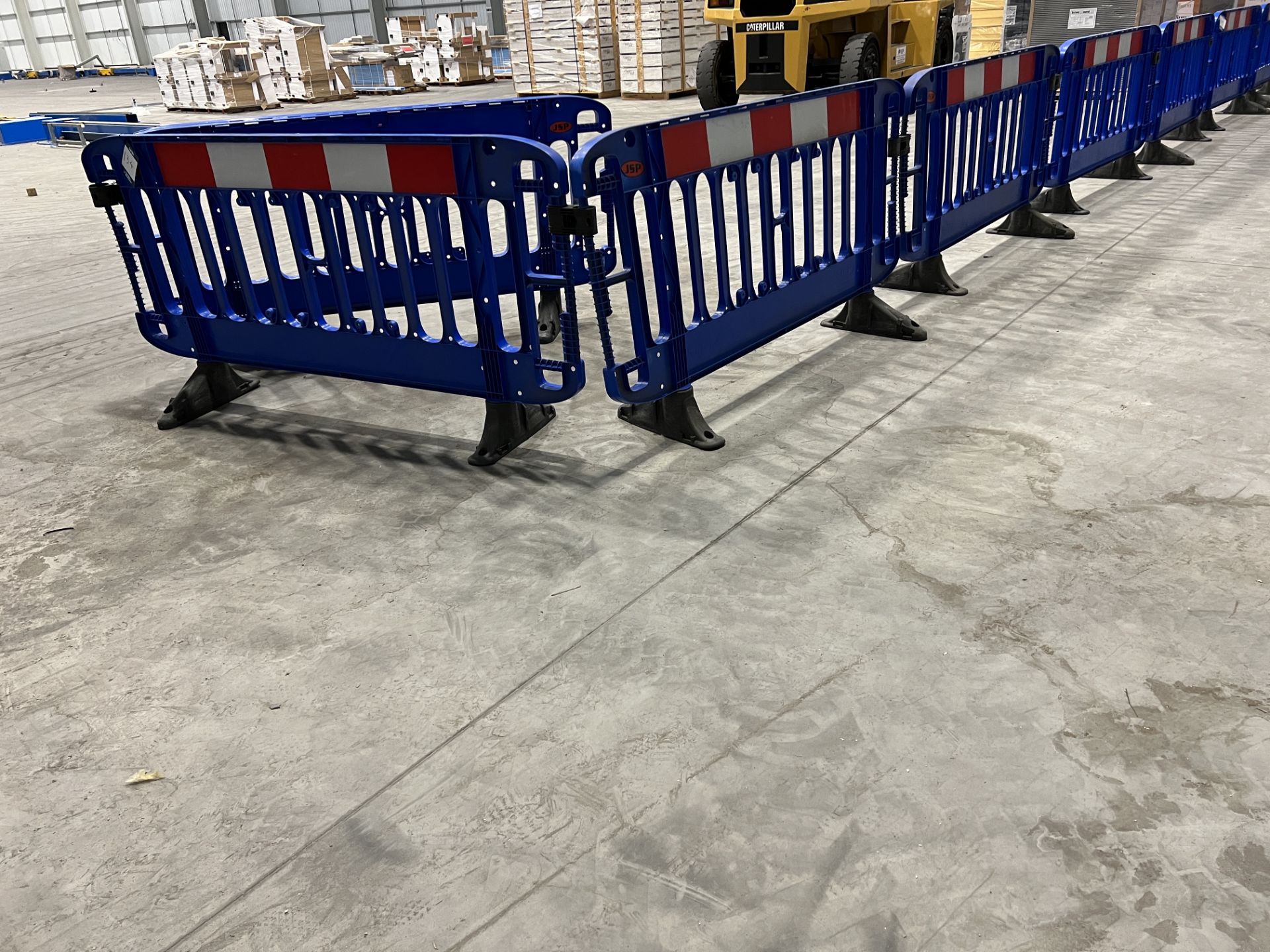 Qty 24, JSP Titan Blue and black plastic site safety barriers