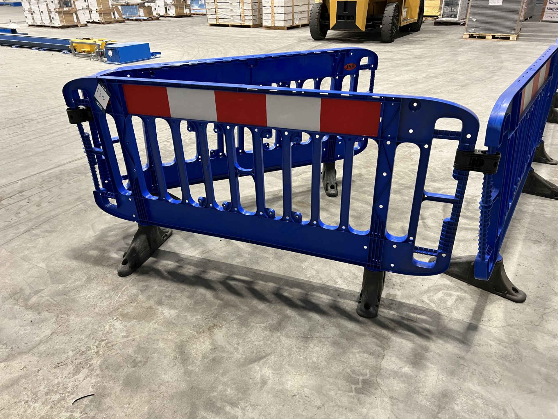 Qty 24, JSP Titan Blue and black plastic site safety barriers - Image 2 of 4