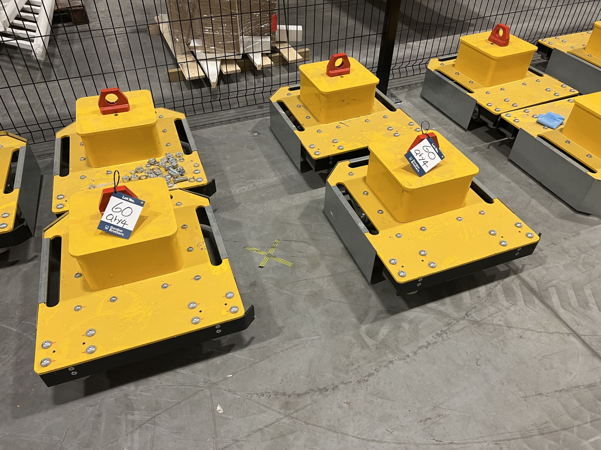 Heavy duty skates (2021) from lot 21 the Tracoinsa Systems UK conveying system this lot will