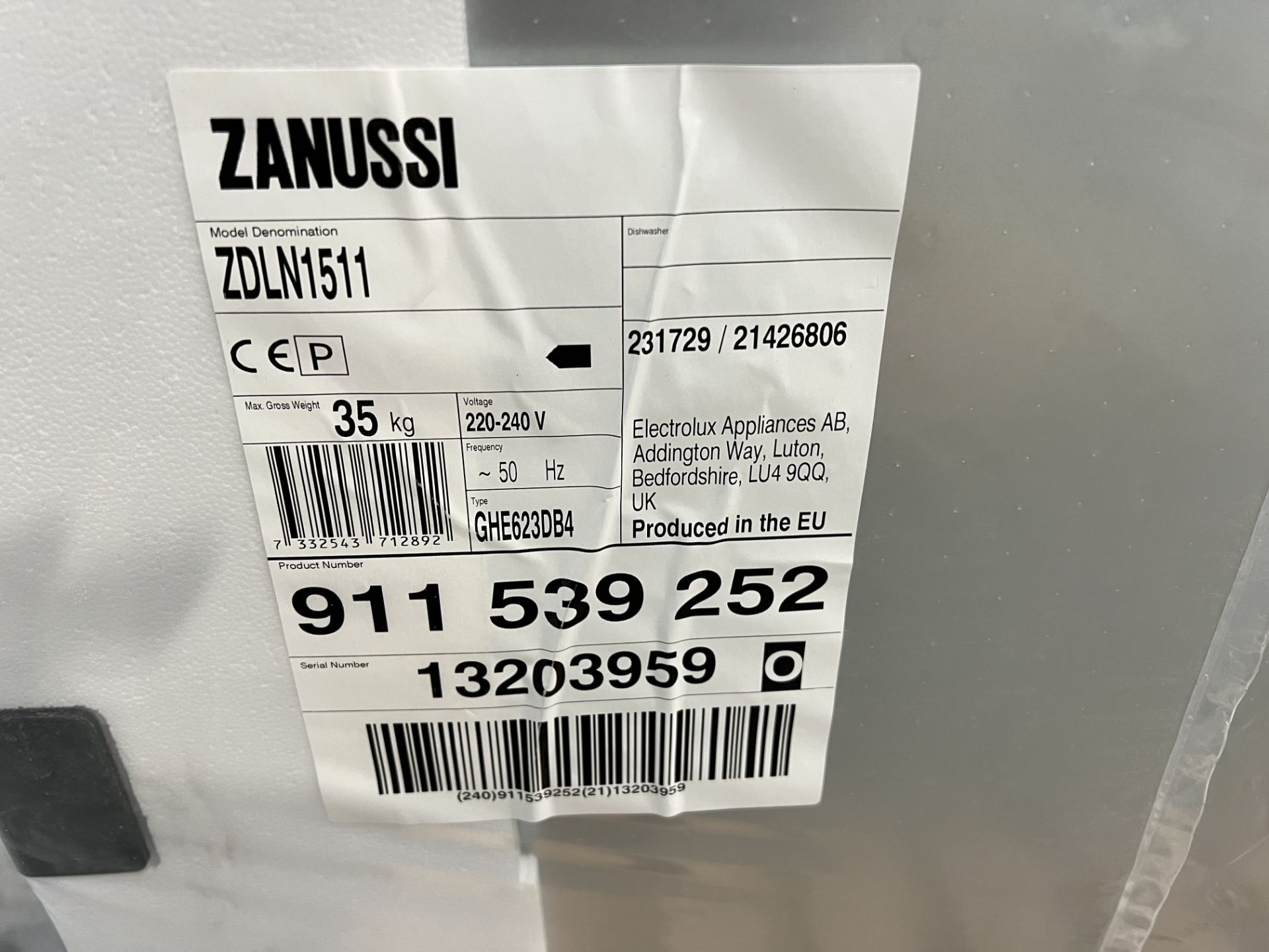 Unused White goods to include 1 x Zanussi ZDLN1511-GHE623DB4 integrated dishwasher, 1 x AEG - Image 3 of 8