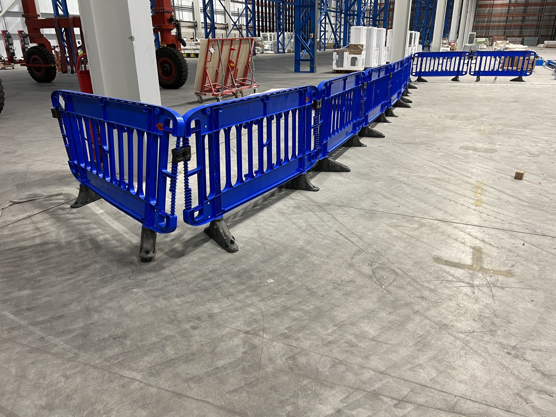 Qty 24, JSP Titan Blue and black plastic site safety barriers - Image 3 of 4