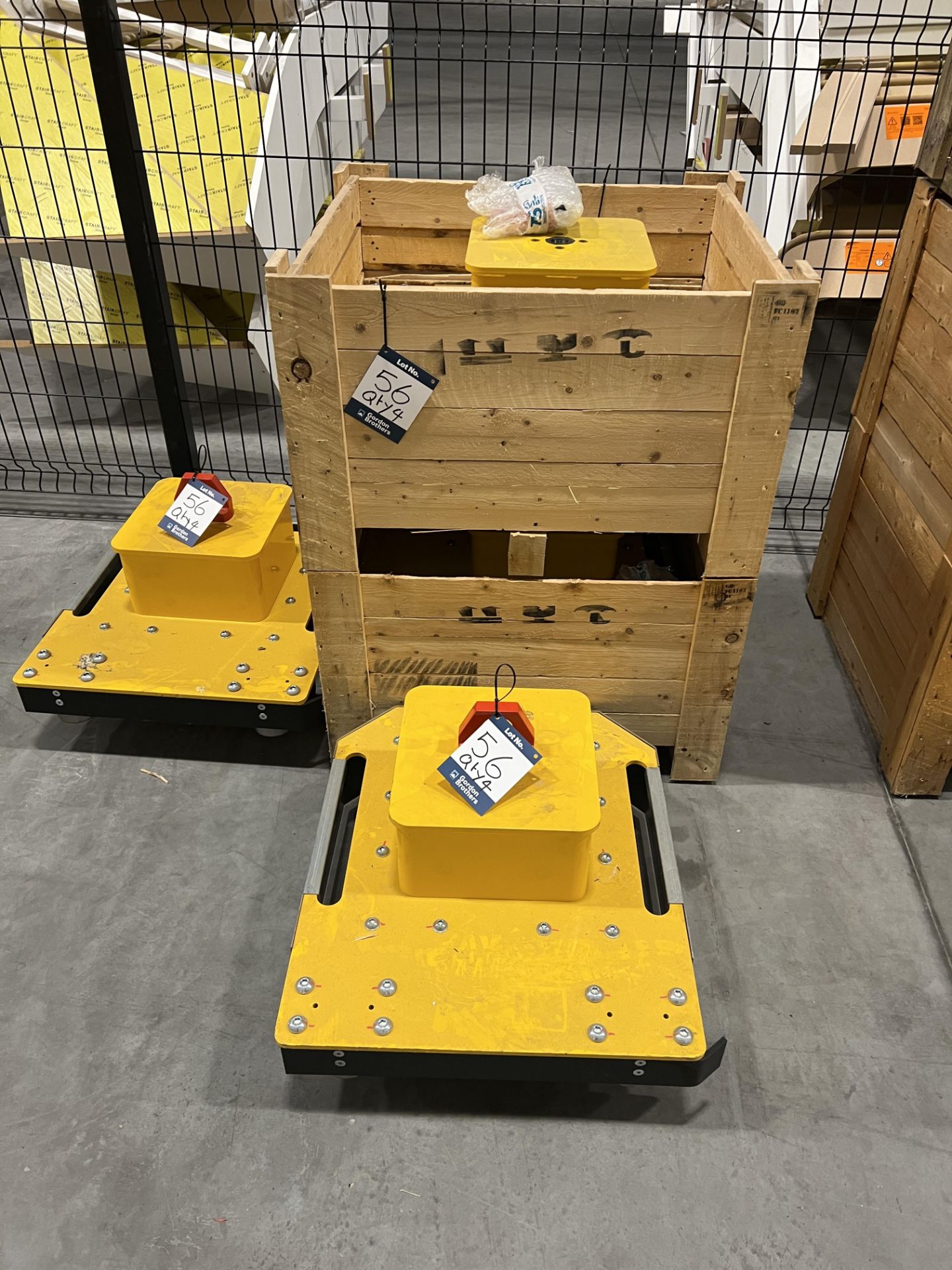 Heavy duty skates (2021) from lot 21 the Tracoinsa Systems UK conveying system this lot will