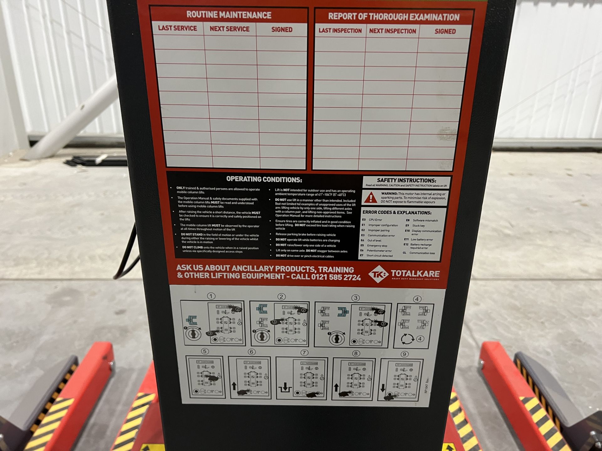 Qty 4, Totalkare T8DC cable free mobile column vehicle lifts, S/No. 012239/4, 012239/3, 012239/2, - Image 8 of 18