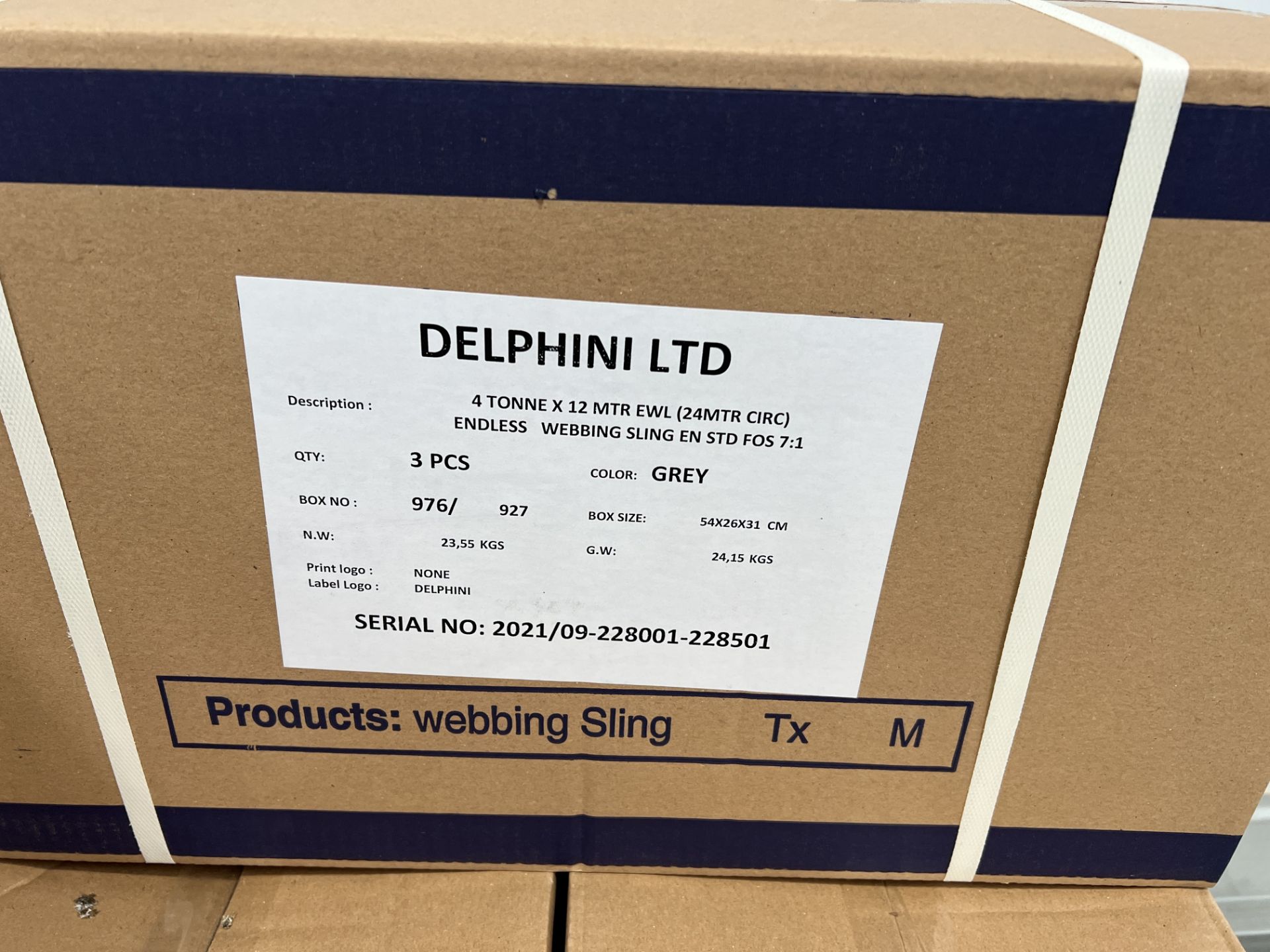 Qty 58 Unused Delphini Ltd endless webbing lifting slings, capacity 4 tonne x 12metre long EWL ( - Image 3 of 4