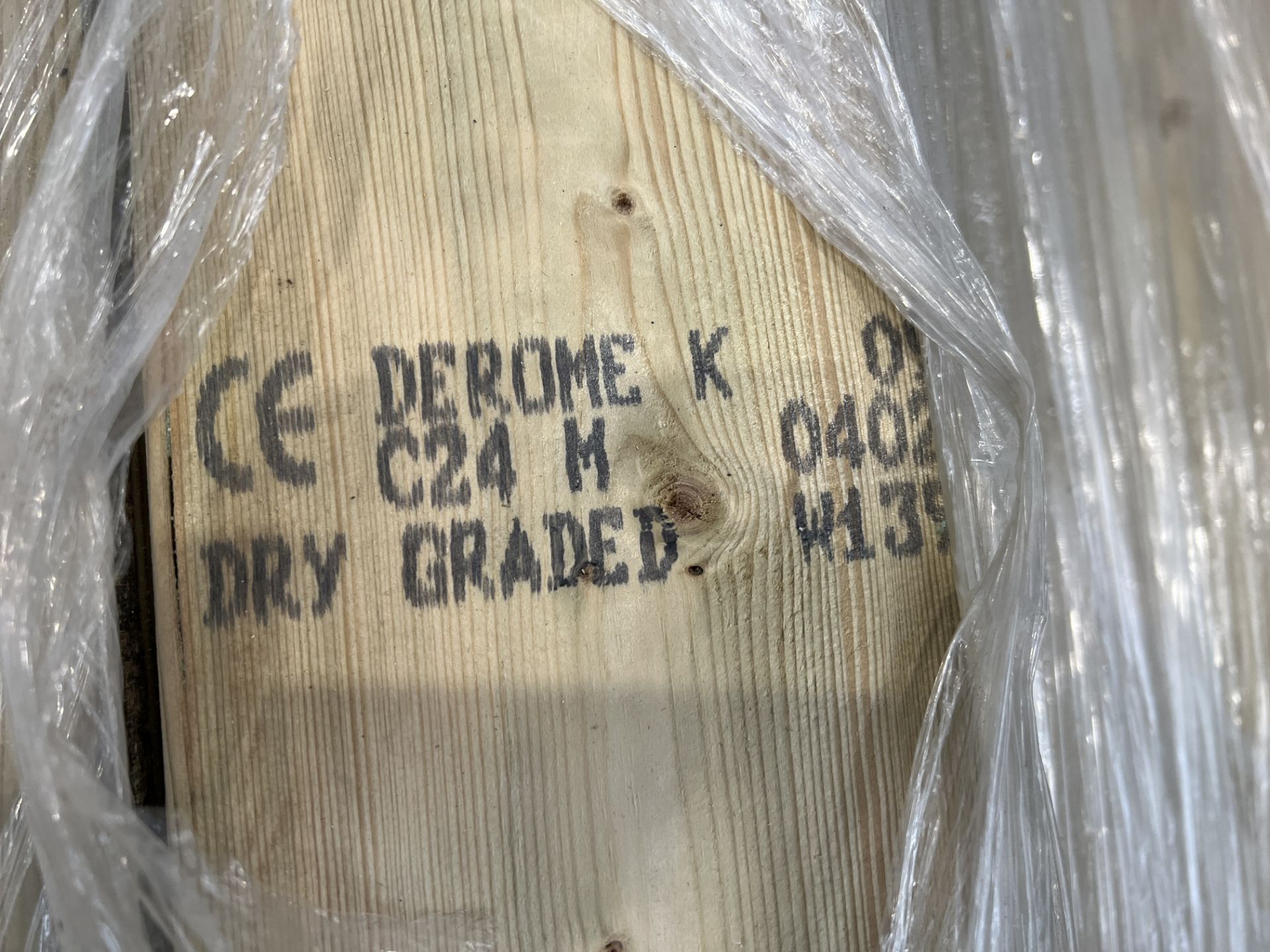 Approx. 90 lengths of Derome K C24M dry grade pressure treated timber 130mm wide x 44mm thick, - Image 3 of 4