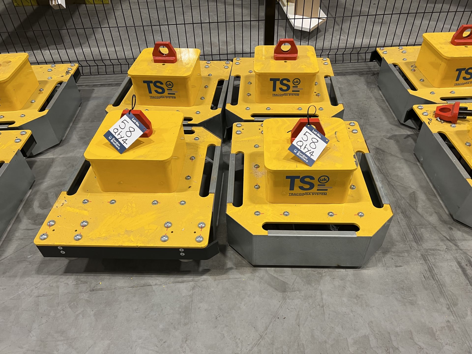 Heavy duty skates (2021) from lot 21 the Tracoinsa Systems UK conveying system this lot will