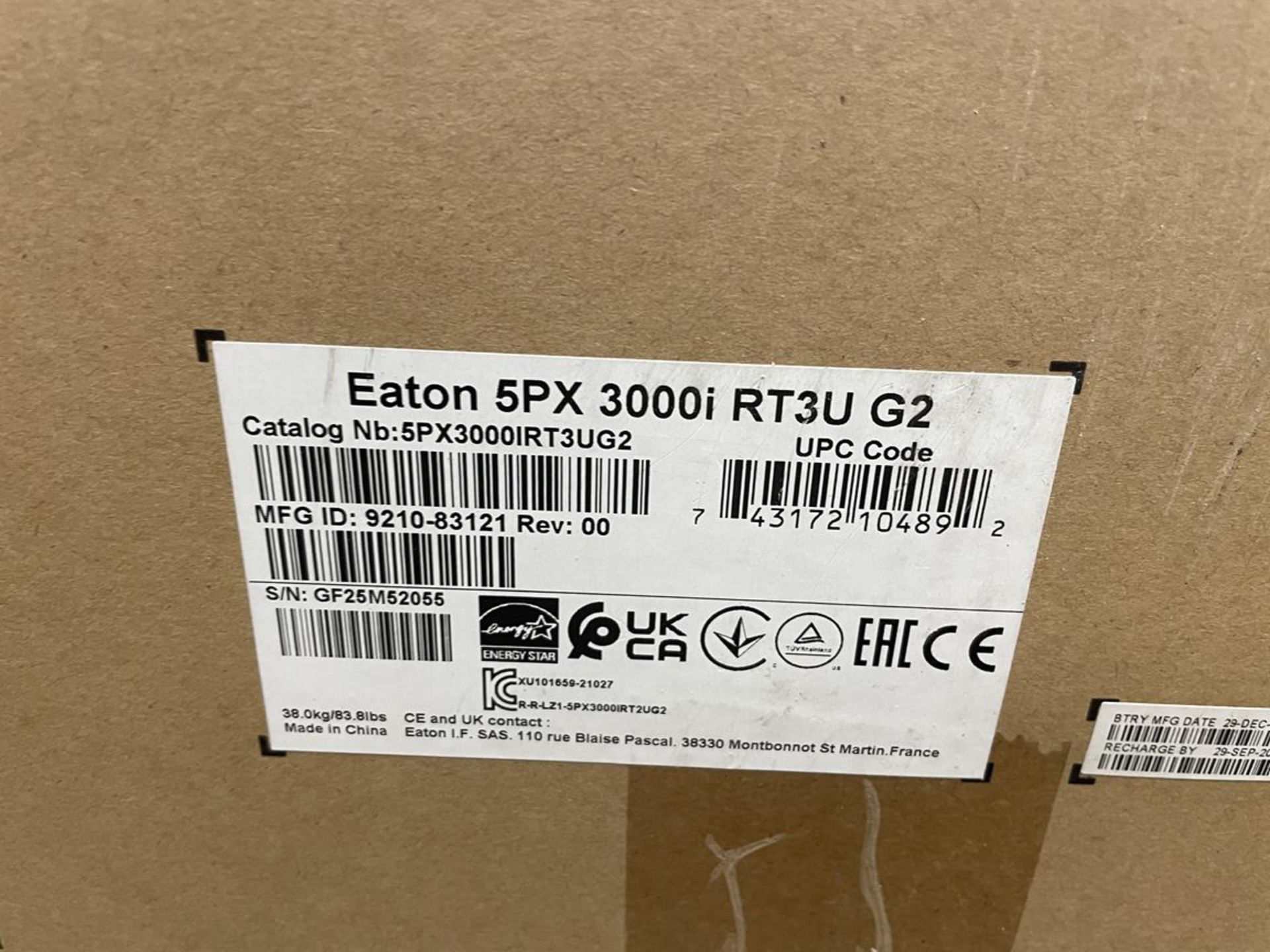 12x Eaton 5PX 3000i RT3U UPS (GB REF#205) - Image 2 of 2
