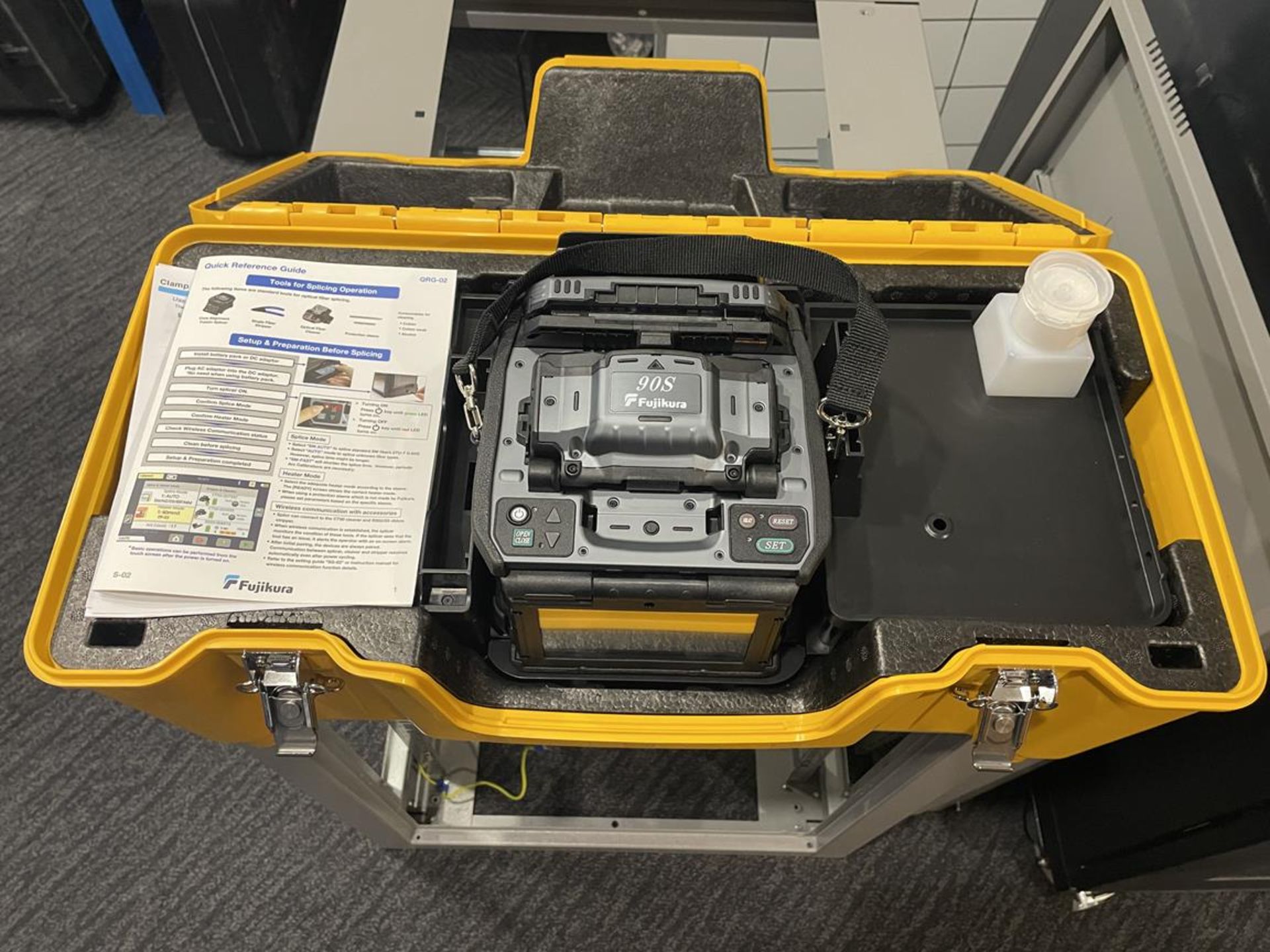 Fujikura Model 90S Fusion Splicer S/No. 46TJDYTDRZ6ZZFPL with CT50 Fiber Cleaver Attachment (GB - Image 3 of 6