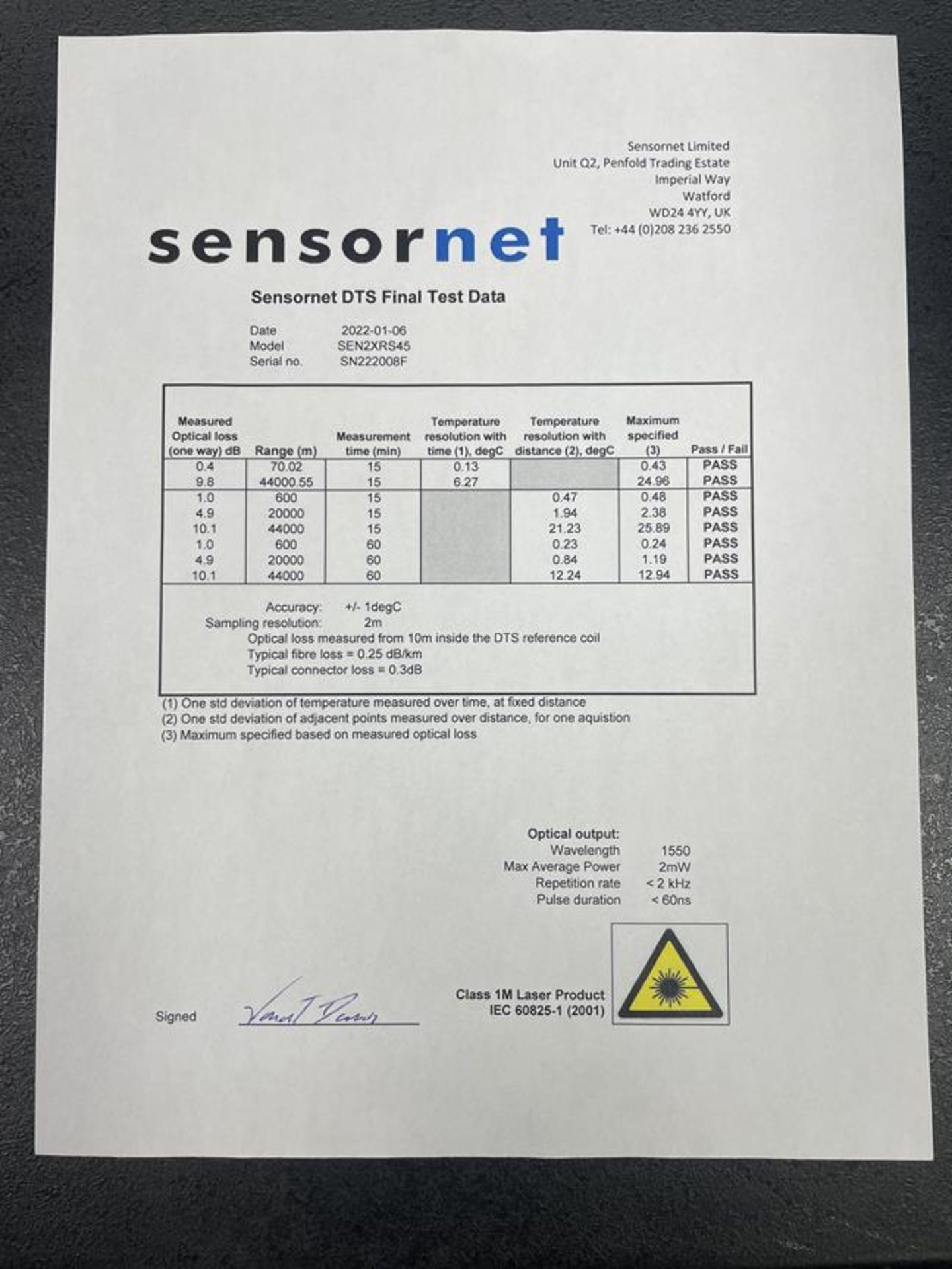 Sensornet Sentinel-DTS System Model SEN2XRS45 S/No. SN222008F (2022) WITH Keysonic ACK-540 U+ Mini - Image 5 of 5