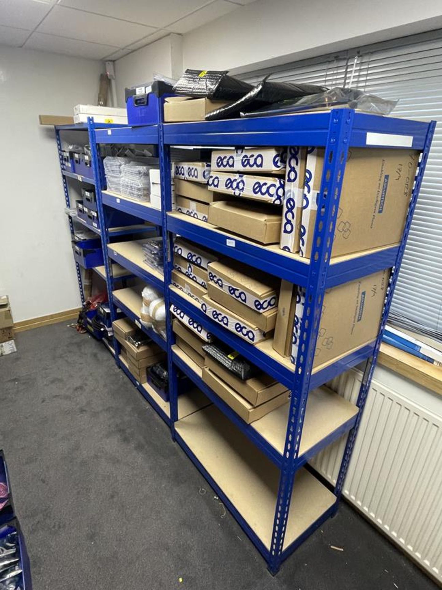 Production Room Light Duty Racking Sheving c.12 Bays (Contents Excluded) (GB REF#227)