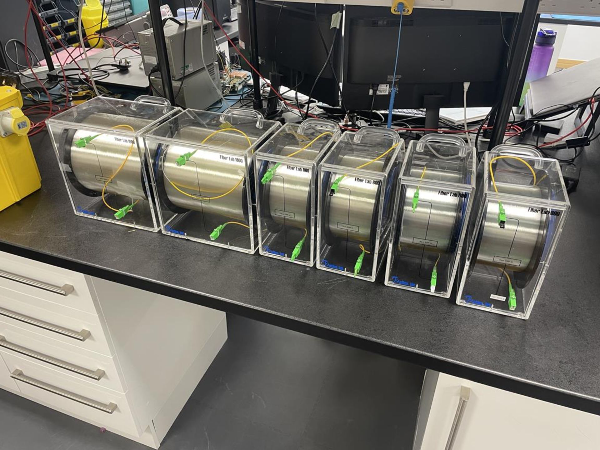 2x Encased Spools of M2 Optrics Fiber Lab 1600 40Km SMF-U with 2x Fiber Lab 800 10Km and 2x 5Km - Image 3 of 5