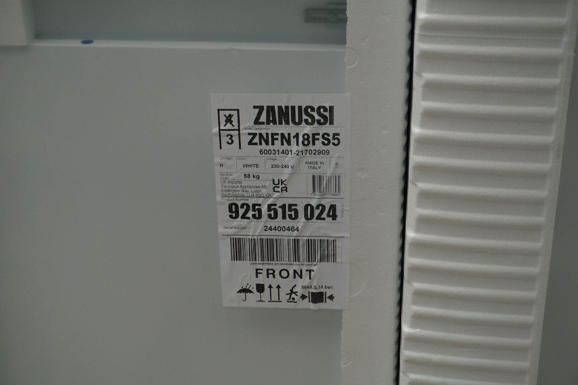 Kitchen white goods integrated to include 2x (no.) Zanussi, SNFN18FS5 fridge/freezer, Zanussi, - Image 4 of 12