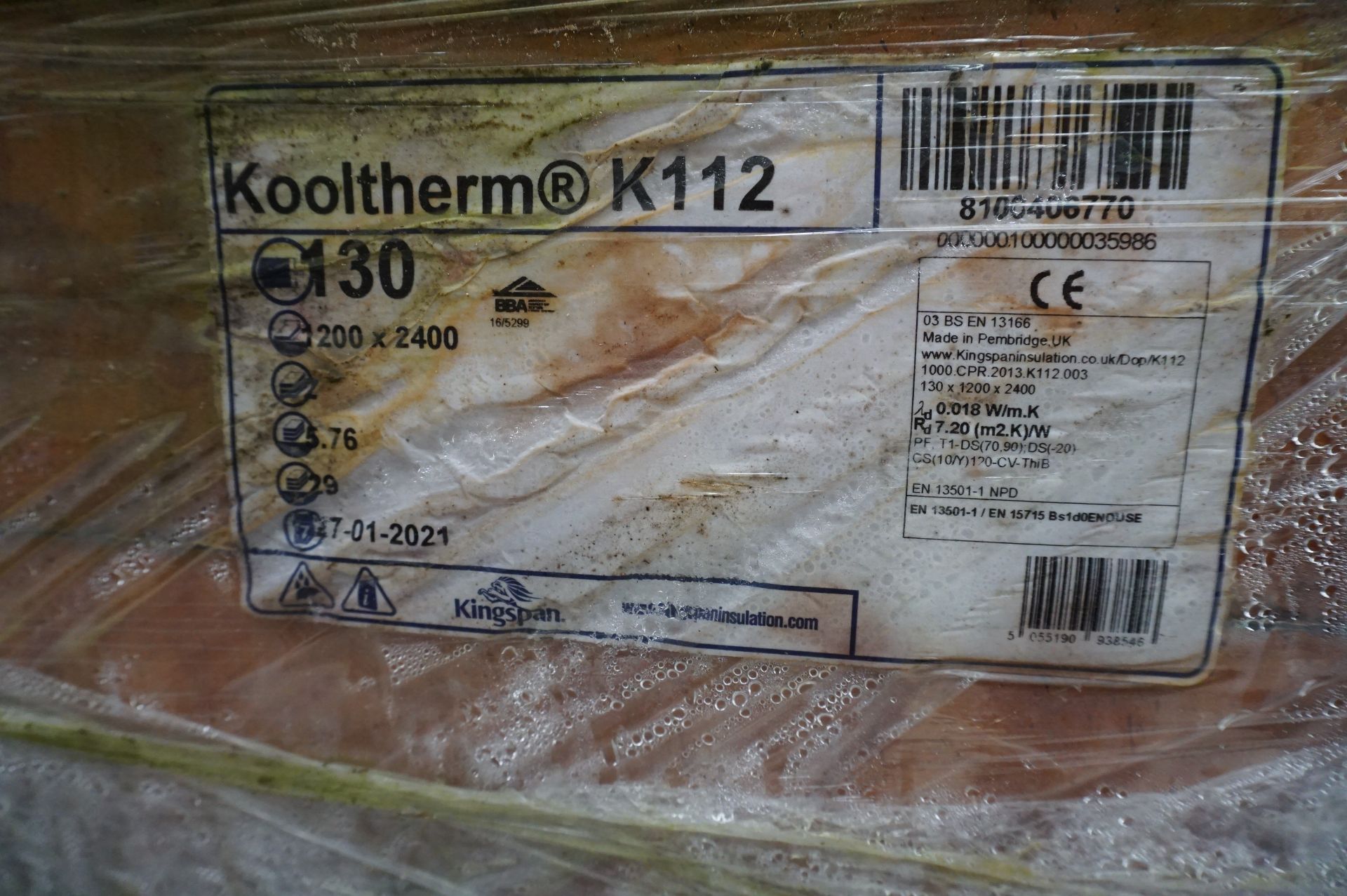 Kingspan, Kooltherm K112 framing insulation board, 1200 x 2400 x 130mm, 4 packs of 2 boards - Image 3 of 4