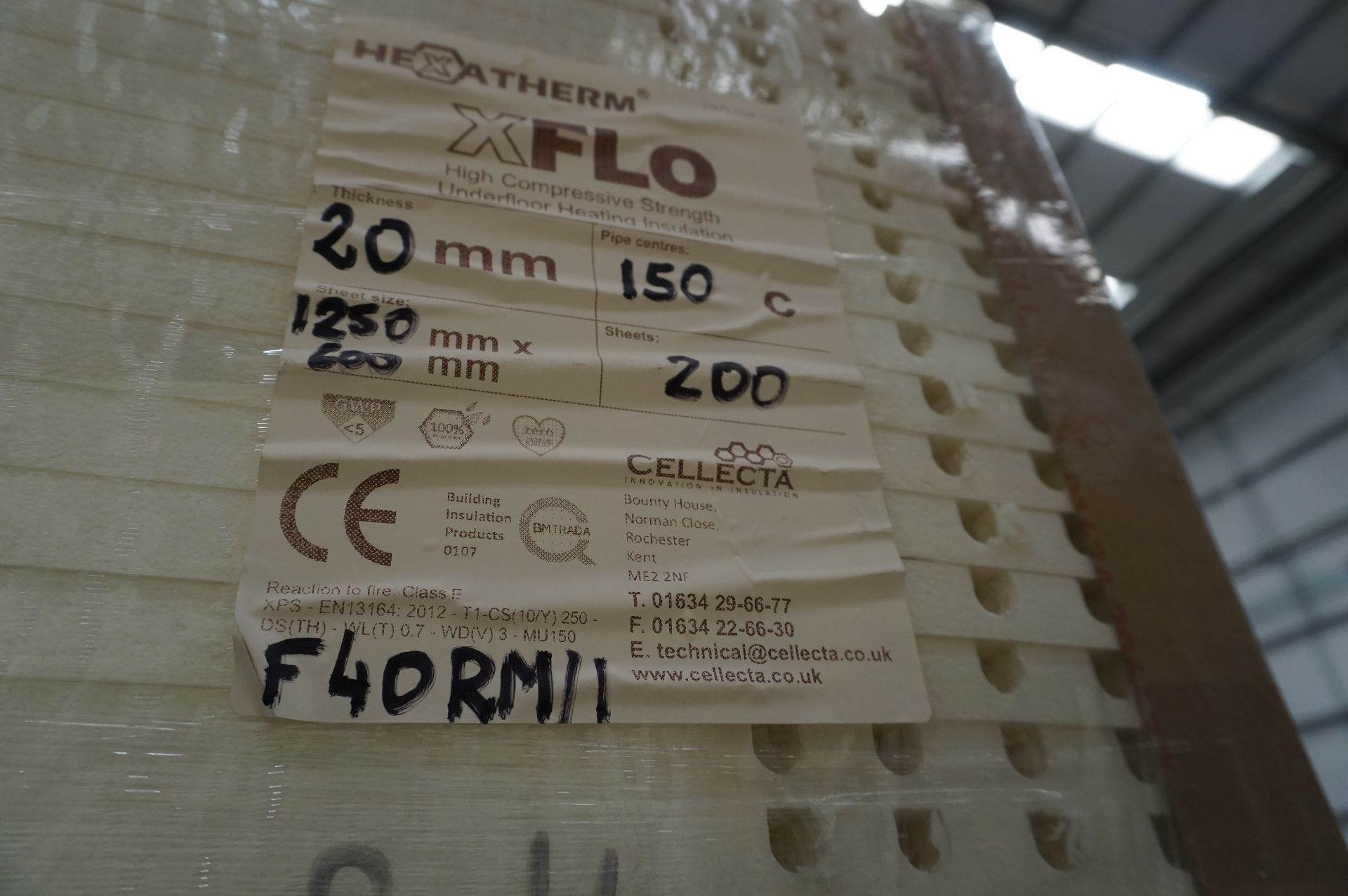 200x (no.) Cellecta, Hexatherm XFLO high compressive strength underfloor heating insulation - Image 2 of 5