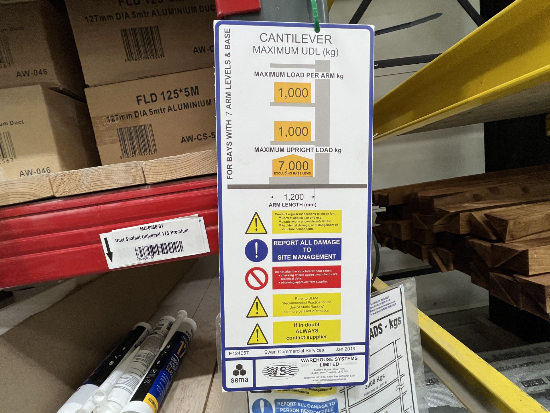 Storax, SP115 high bay pallet racking consisting of 15 bays with 40 x 3.3m x 90mm cross beams, 140 x - Image 10 of 11