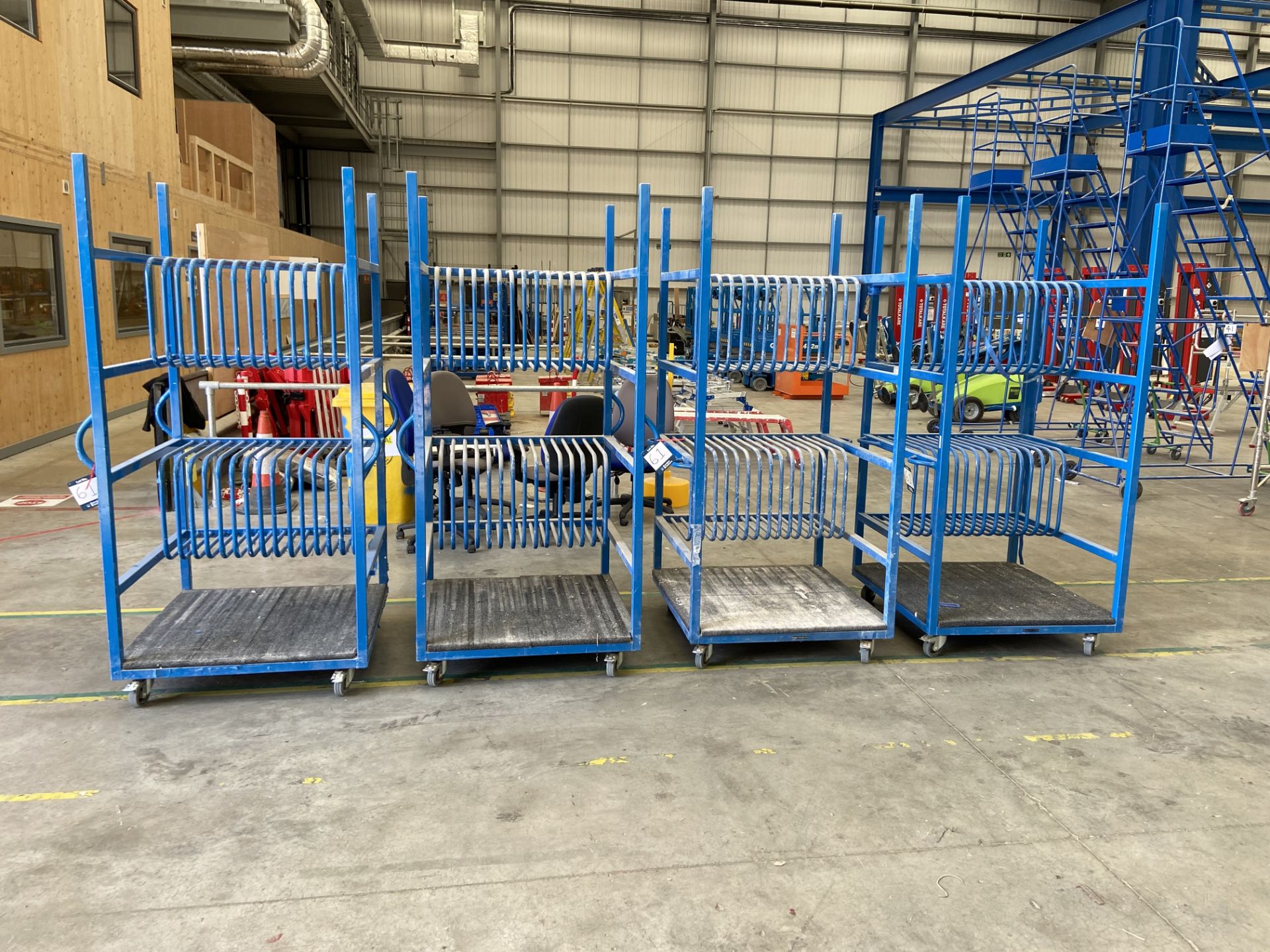 4 x Armorgard Pr1 mobile piperack, WLL 1000kg, side load limit 125kg per side