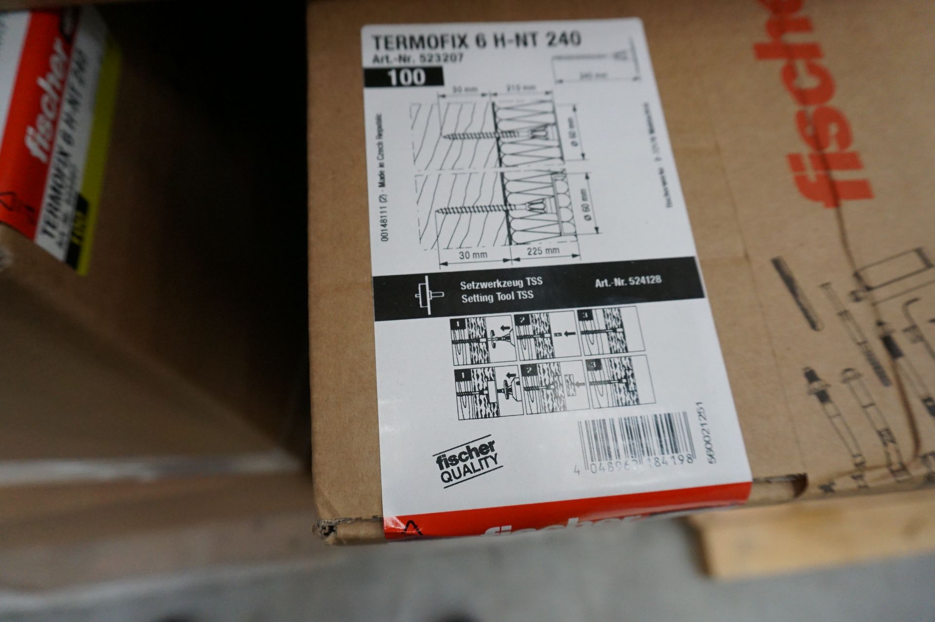 18x (no.) boxes of Fischer Termofix 6-H-NT240 Art Nr 523207 total of 1800 fixings - Image 2 of 4
