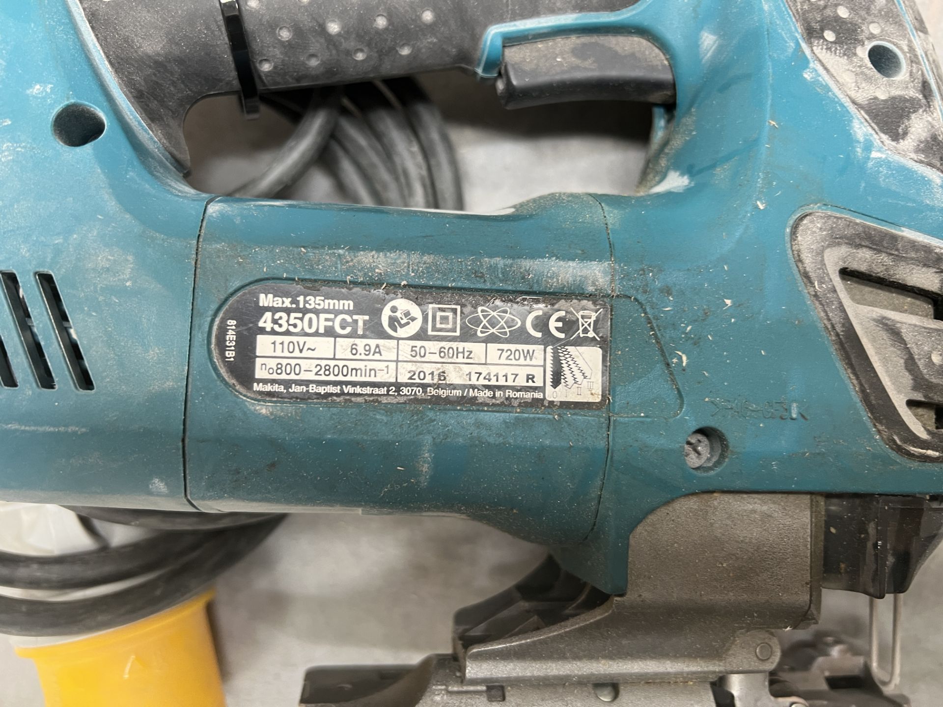 3x (no.) Makita, 110v power tools to include 4350FCT jigsaw (DOM: 2016), HP1640 pistol drill (DOM: - Image 2 of 5
