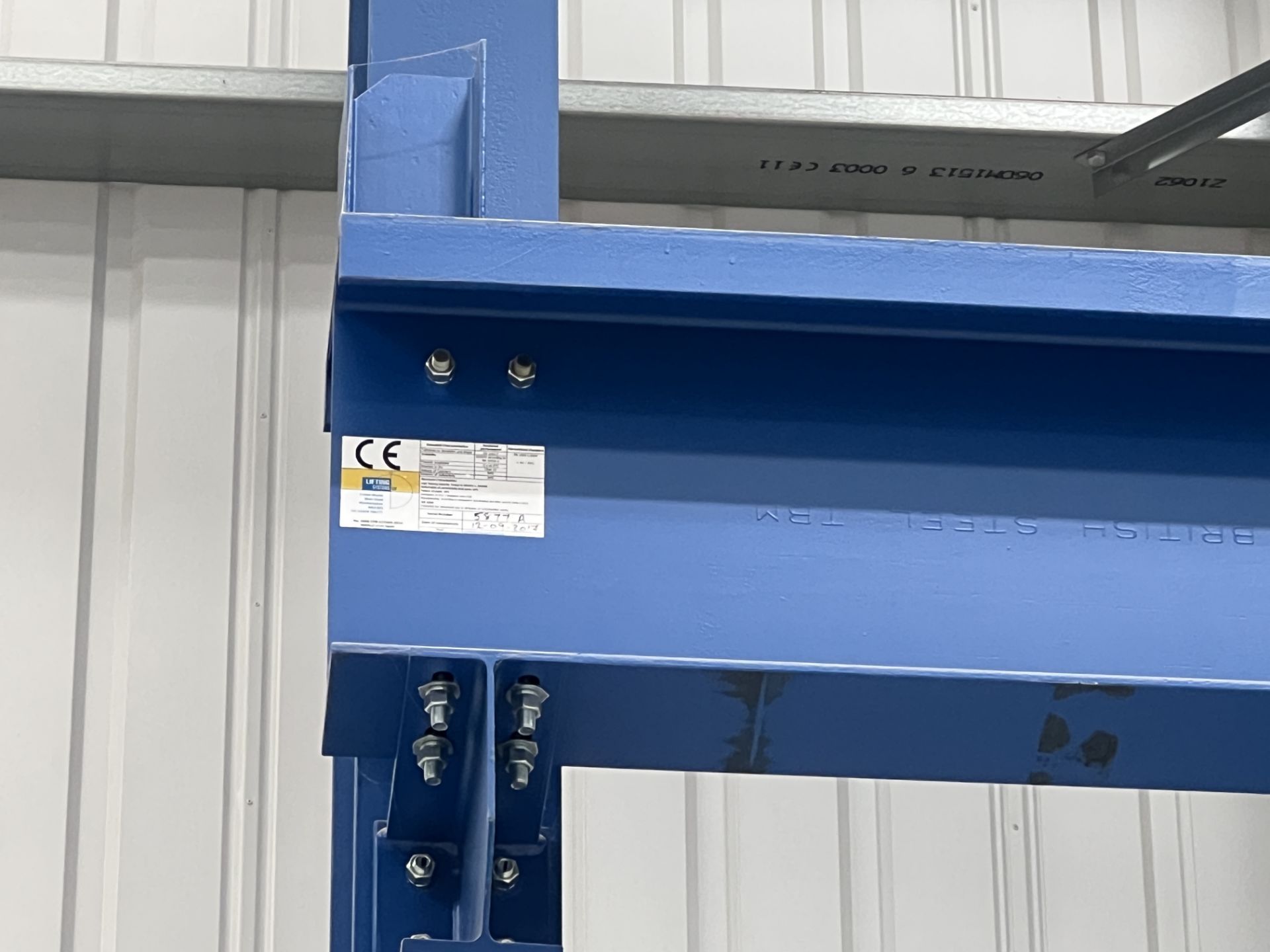 Demag, 5T freestanding single beam overhead travelling crane, Serial No. 1430549 height under - Image 20 of 22