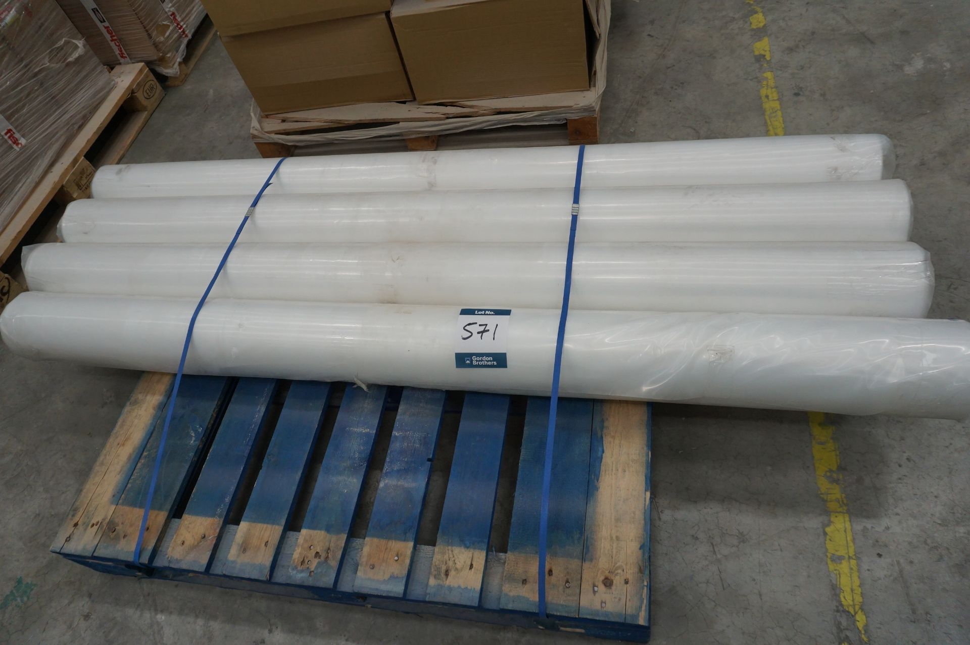 4x (no.) PPC rolls clear polythene centre fold size 2/4m x 50m, 500gle