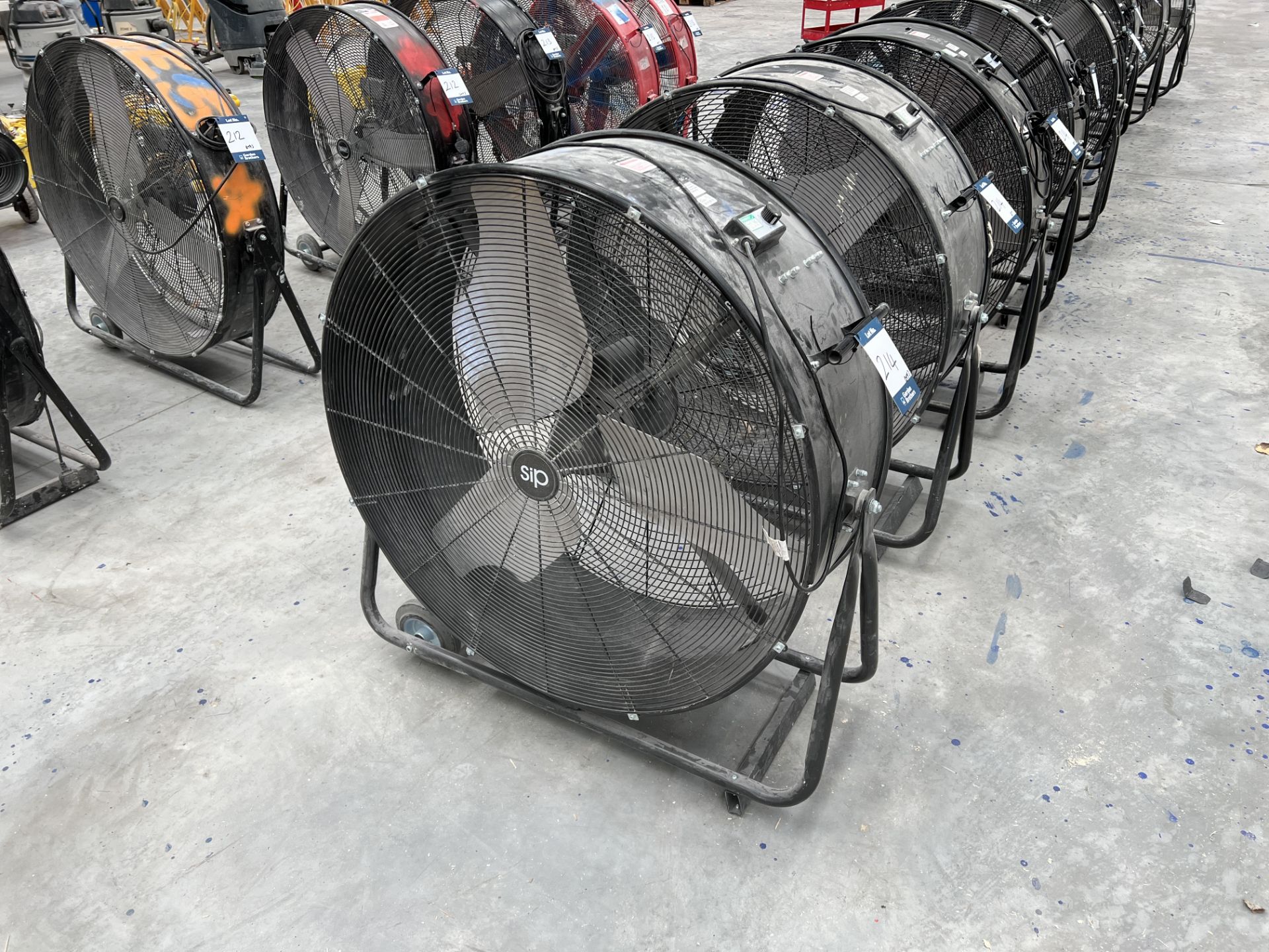 3x (no.) Sip, 36" 220-240v portable drum fan