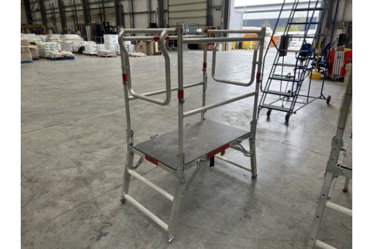 Pop Up, Delta Deck, access platform with adjustable legs and hand rails, platform size 1100mm x - Image 3 of 4