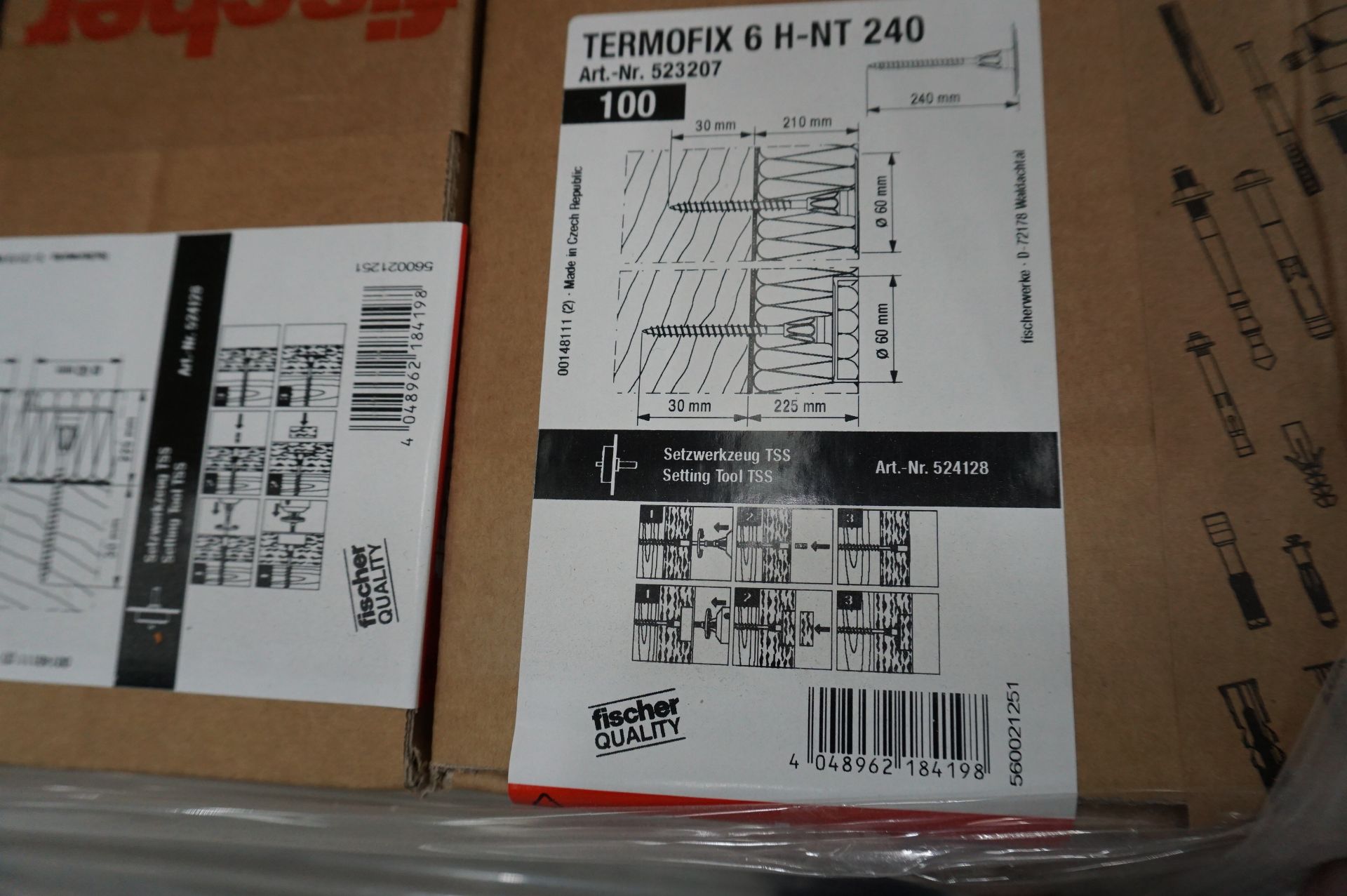 15x (no.) boxes of Fischer Termofix 6-H-NT240 Art Nr 523207 total of 1800 fixings - Image 2 of 4