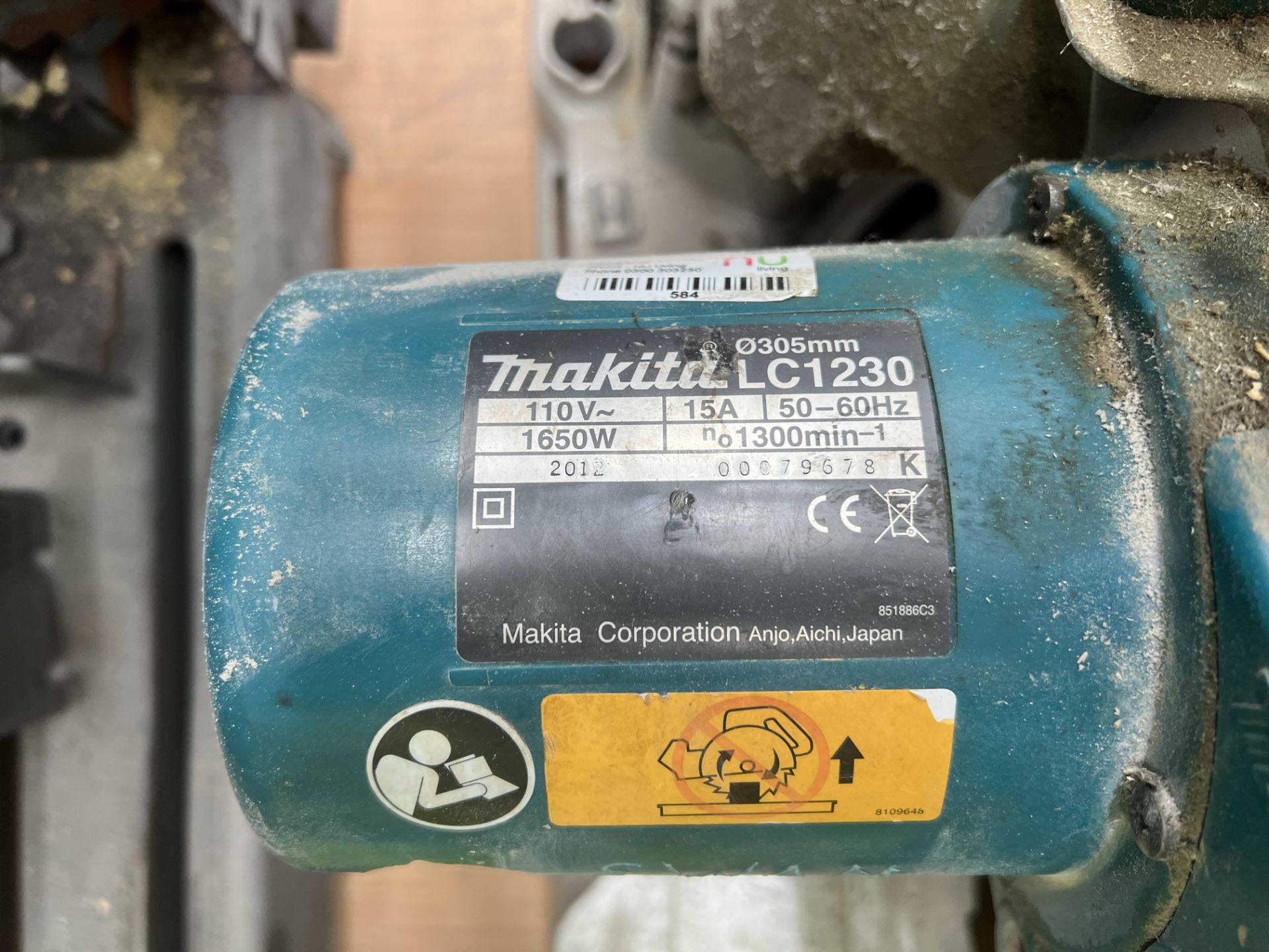 Makita, LC1230 305mm cut off saw, 110 volts, Serial No. 0079678 (DOM: 2012) - Image 3 of 4