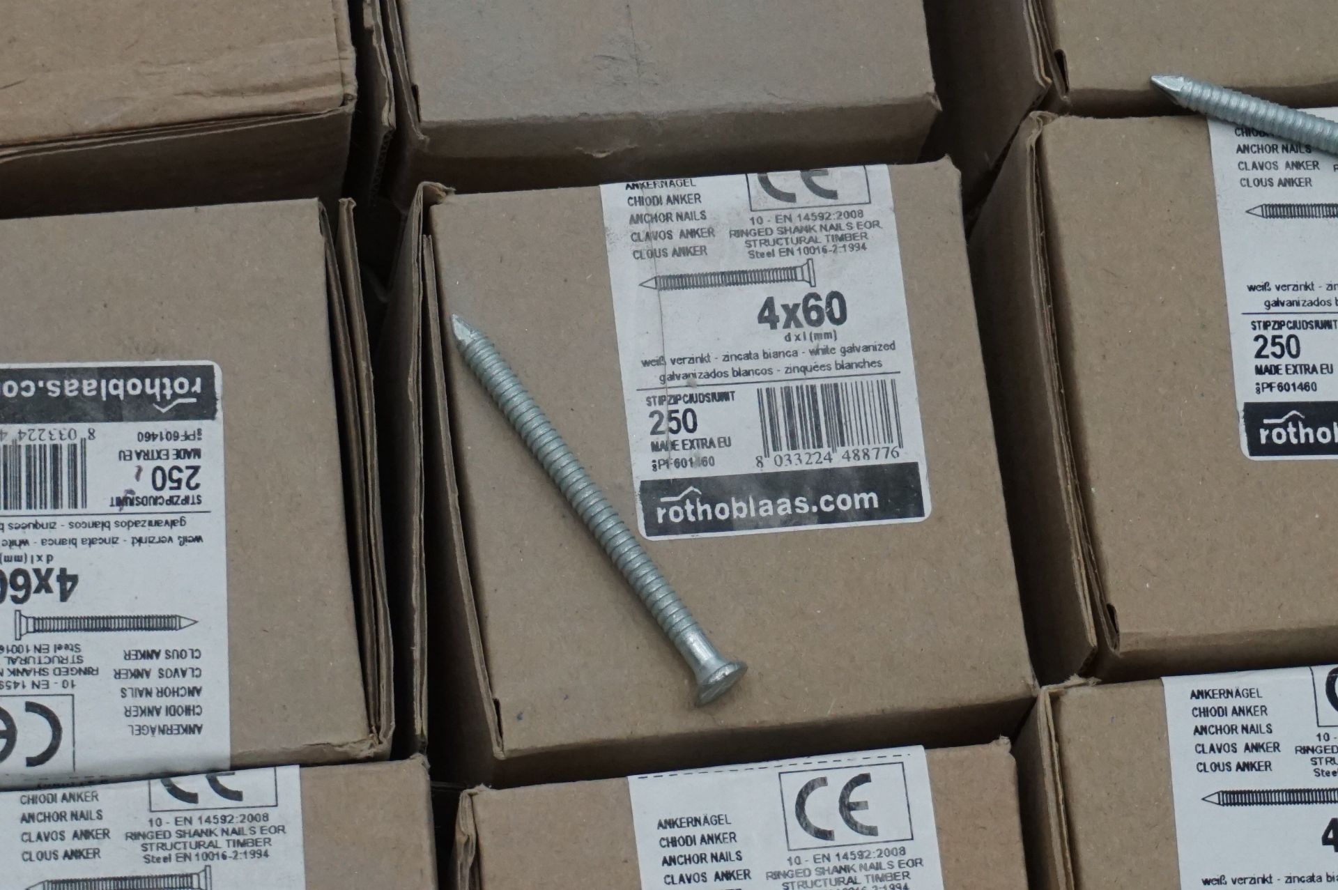 1x (no.) pallet of Rothoblass 4 x 60mm Anchor Nails approx. 33,000 nails - Image 2 of 3