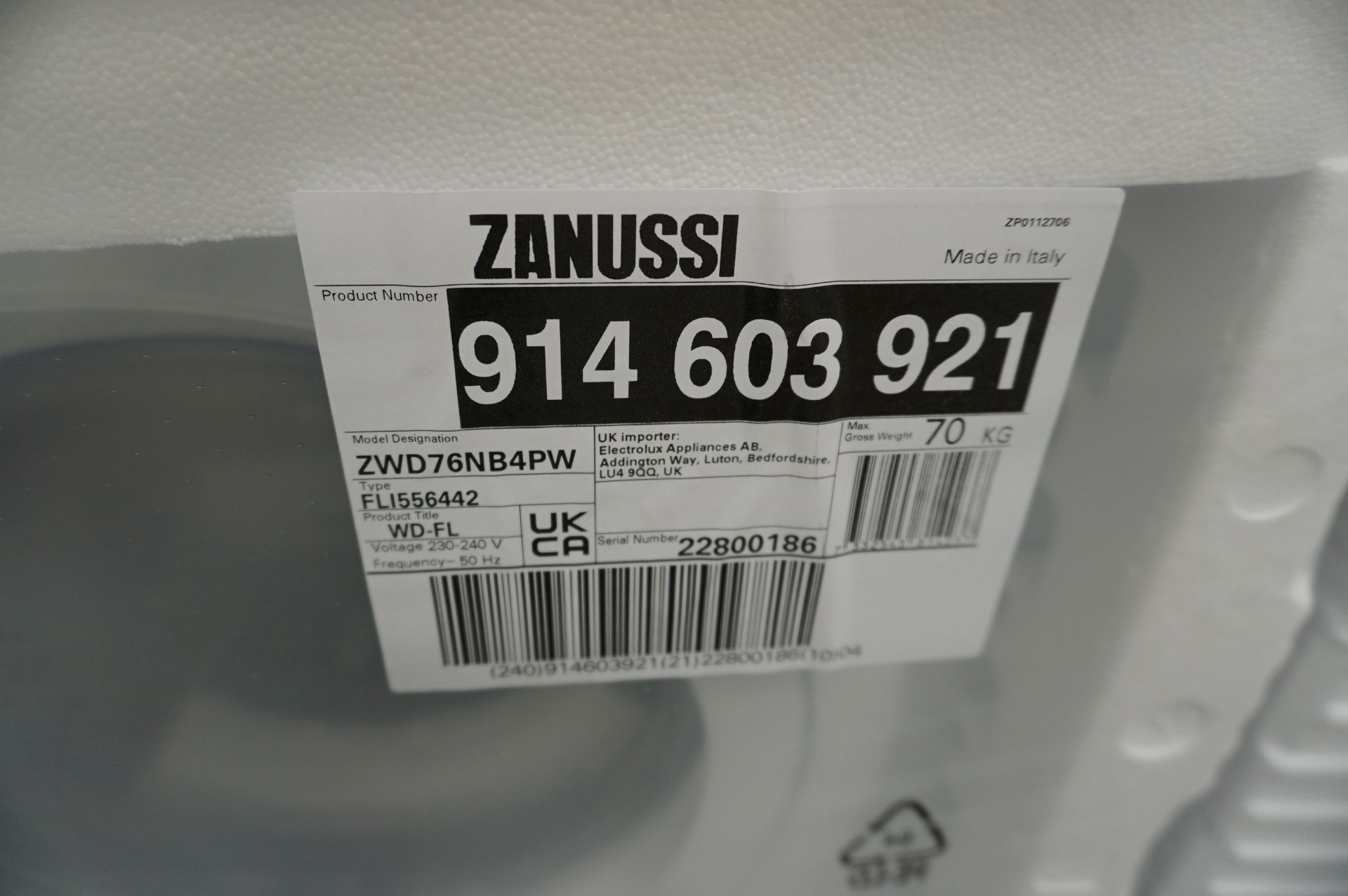 Kitchen white goods integrated to include 2x (no.) Zanussi, SNFN18FS5 fridge/freezer, Zanussi, - Image 11 of 12