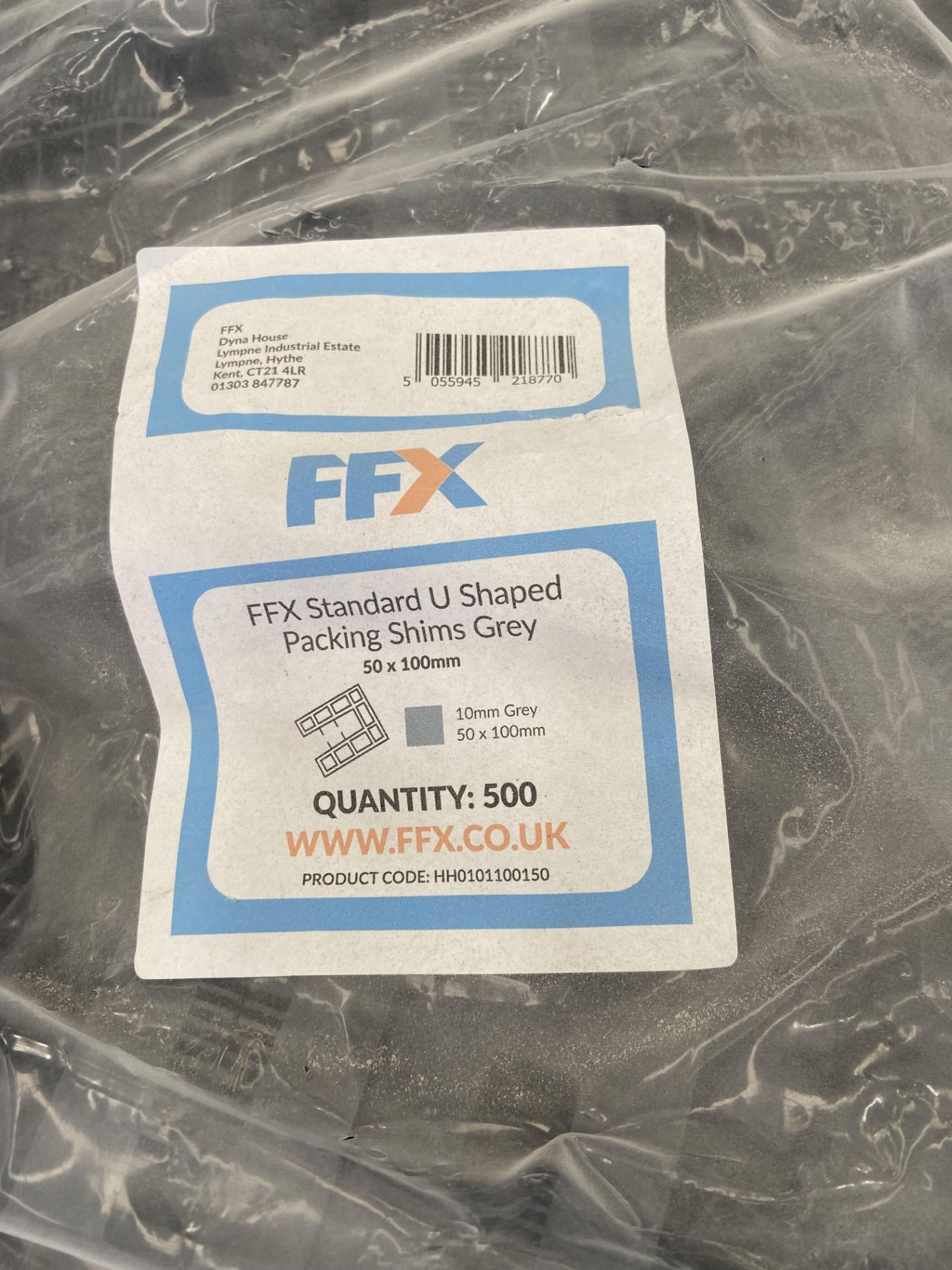 FFX Standard U shaped packing shims grey pallet with 4500 in bags of 500 - Image 2 of 3