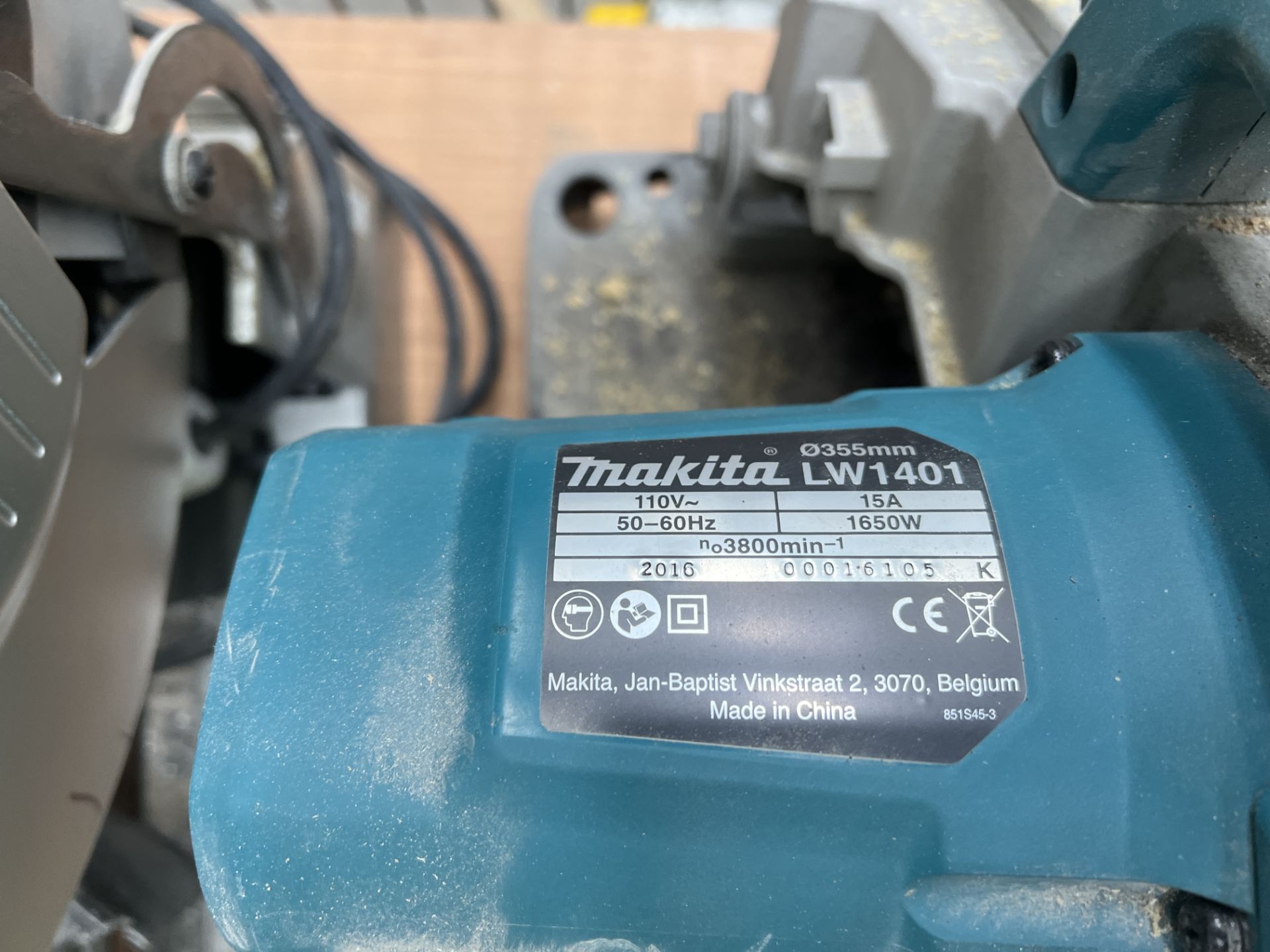 Makita, LW1401 metal 14" cut off saw, 110 volts - Image 3 of 4