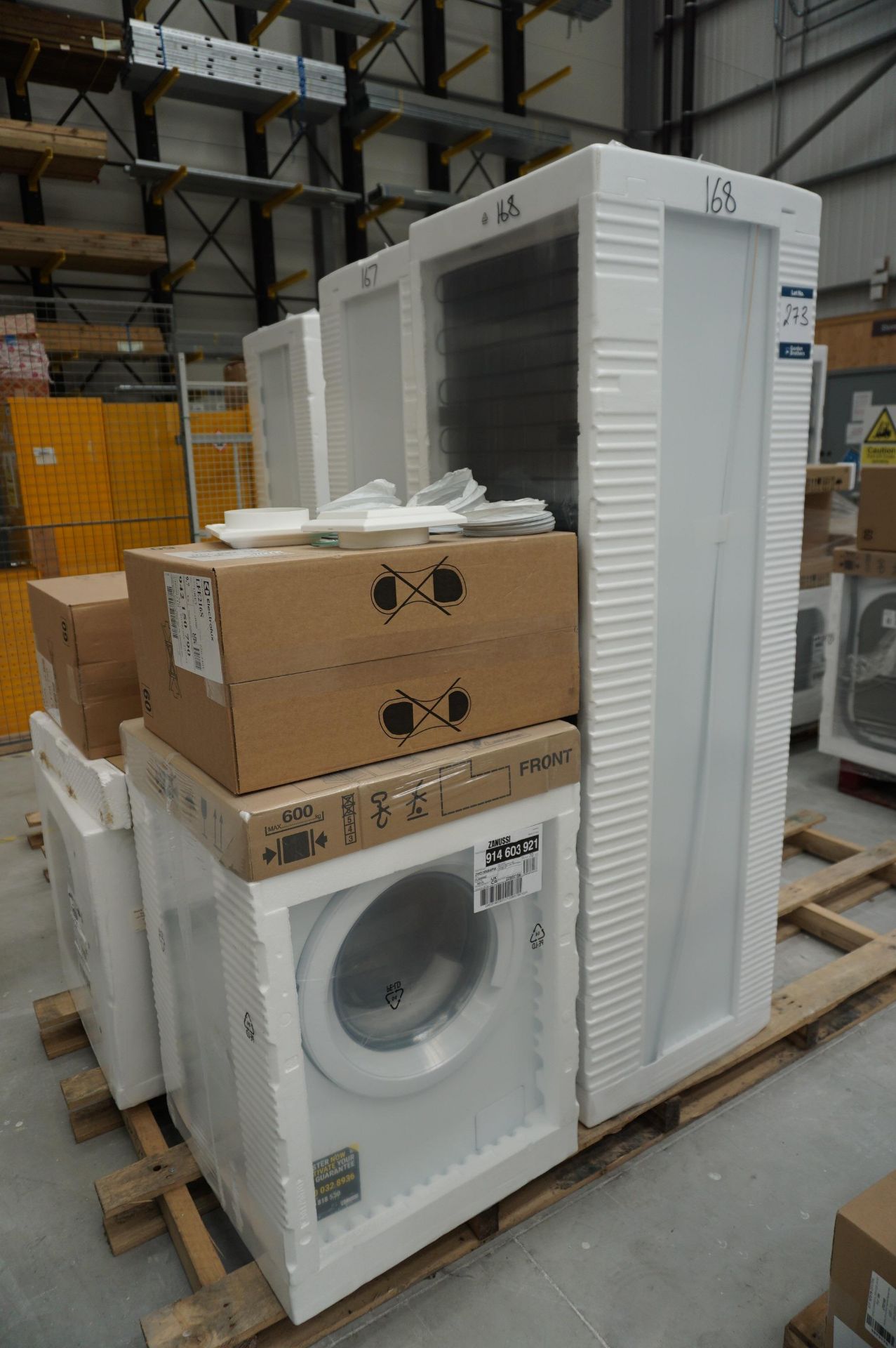 Kitchen white goods integrated to include 2x (no.) Zanussi, SNFN18FS5 fridge/freezer, Zanussi,