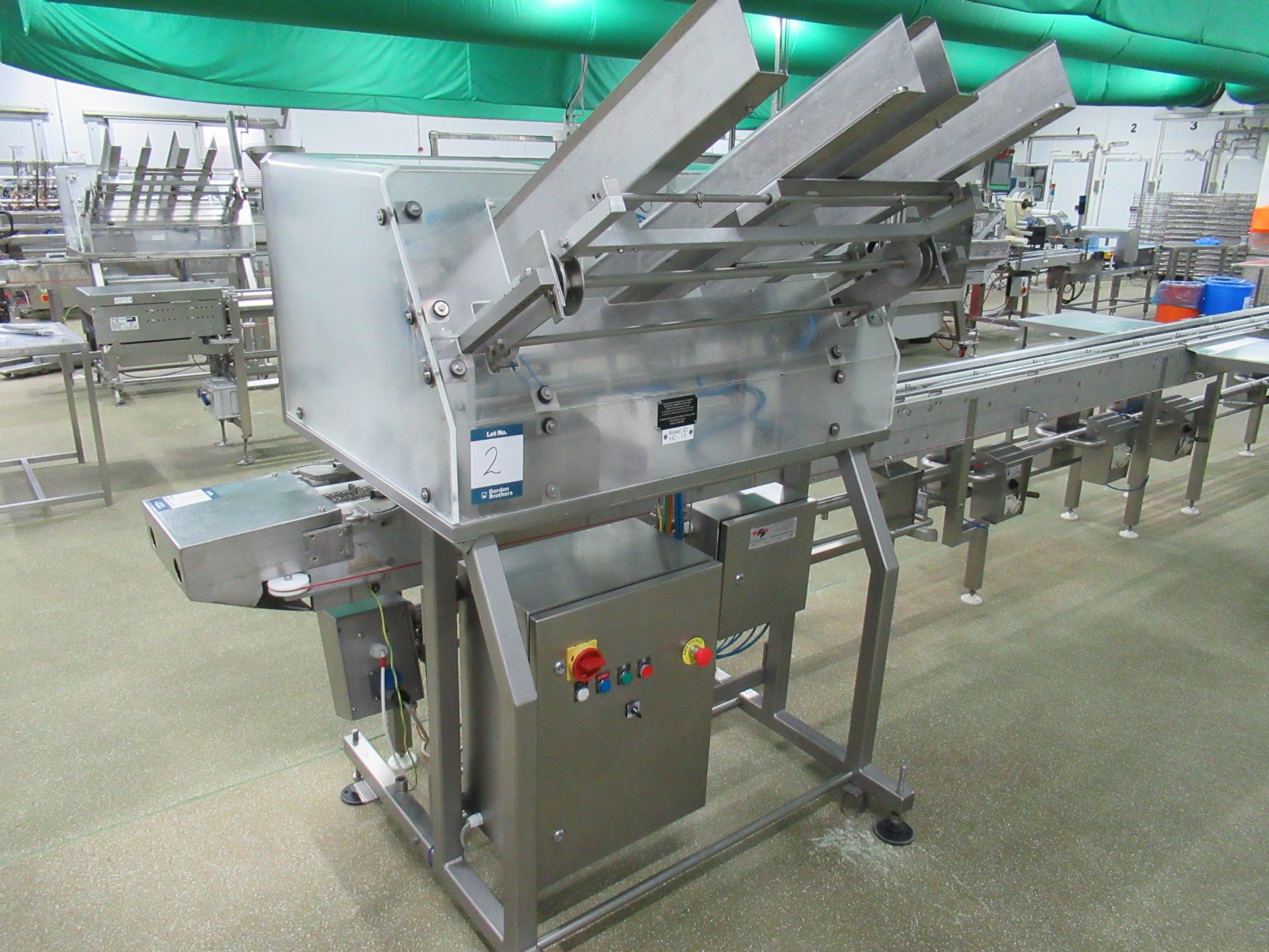 FP Packaging Machinery Ltd Recip2 tray denester Serial no: 7092 (2005) 2 row feeder (Part of All