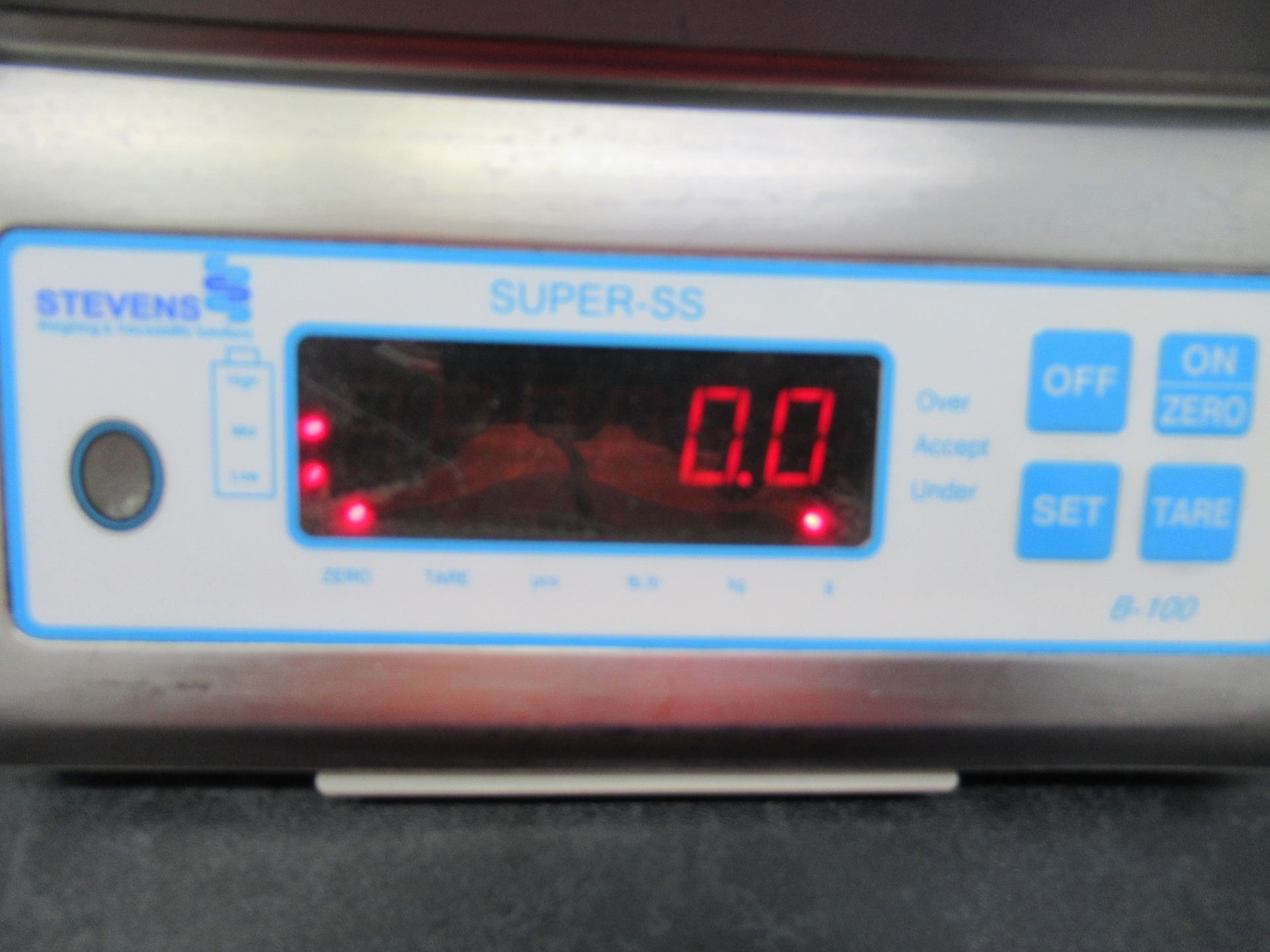 Stevens Super-SS B-100 digital weigh scale Serial no. 201805140, 7.5kg x 0.5g, platform dimensions - Image 2 of 5