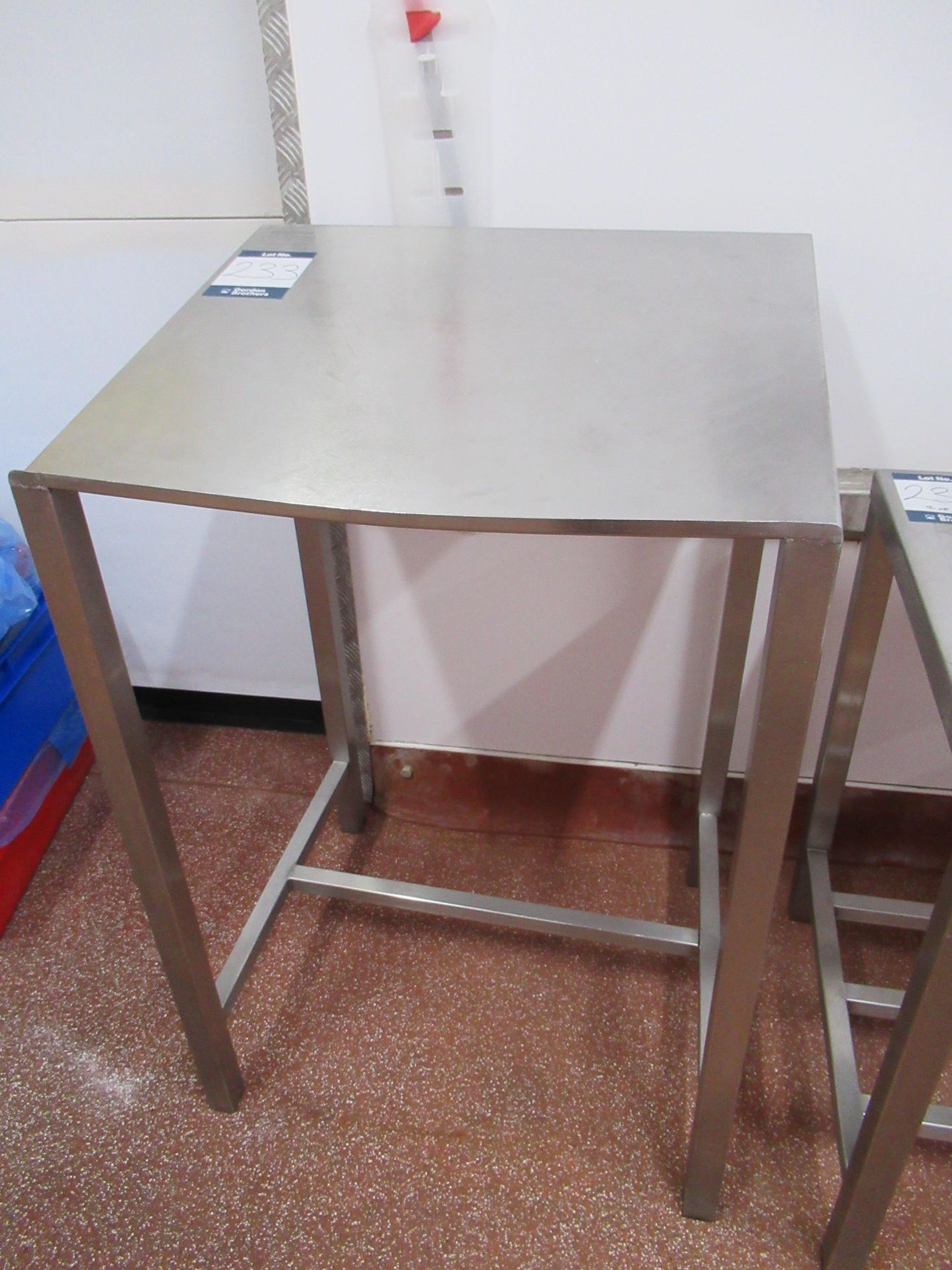 Teknomek Hygienox stainless steel desk 700 x 610 top and 1000mm height to top