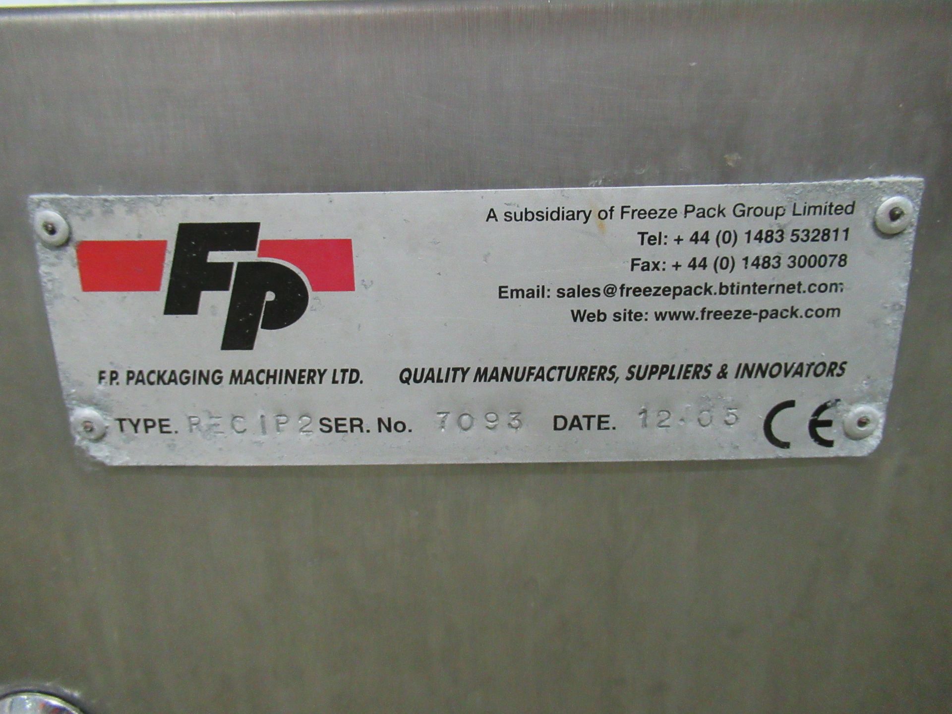 FP Packaging Machinery Ltd Recip2 tray denester. Serial no: 7093 (2005) 2 row feeder (Part of All - Bild 6 aus 7