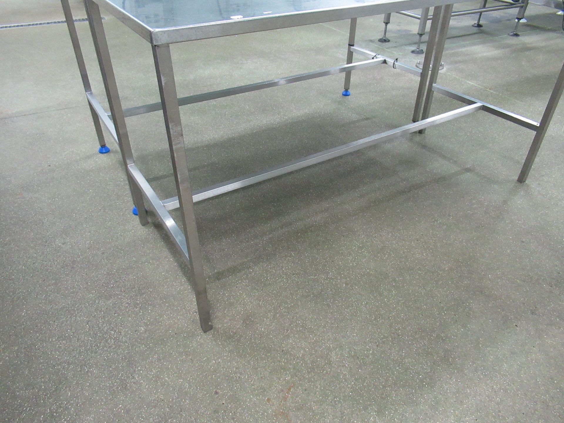 2 Stainless steel tables with 1500 x 600mm work surface - Image 3 of 4