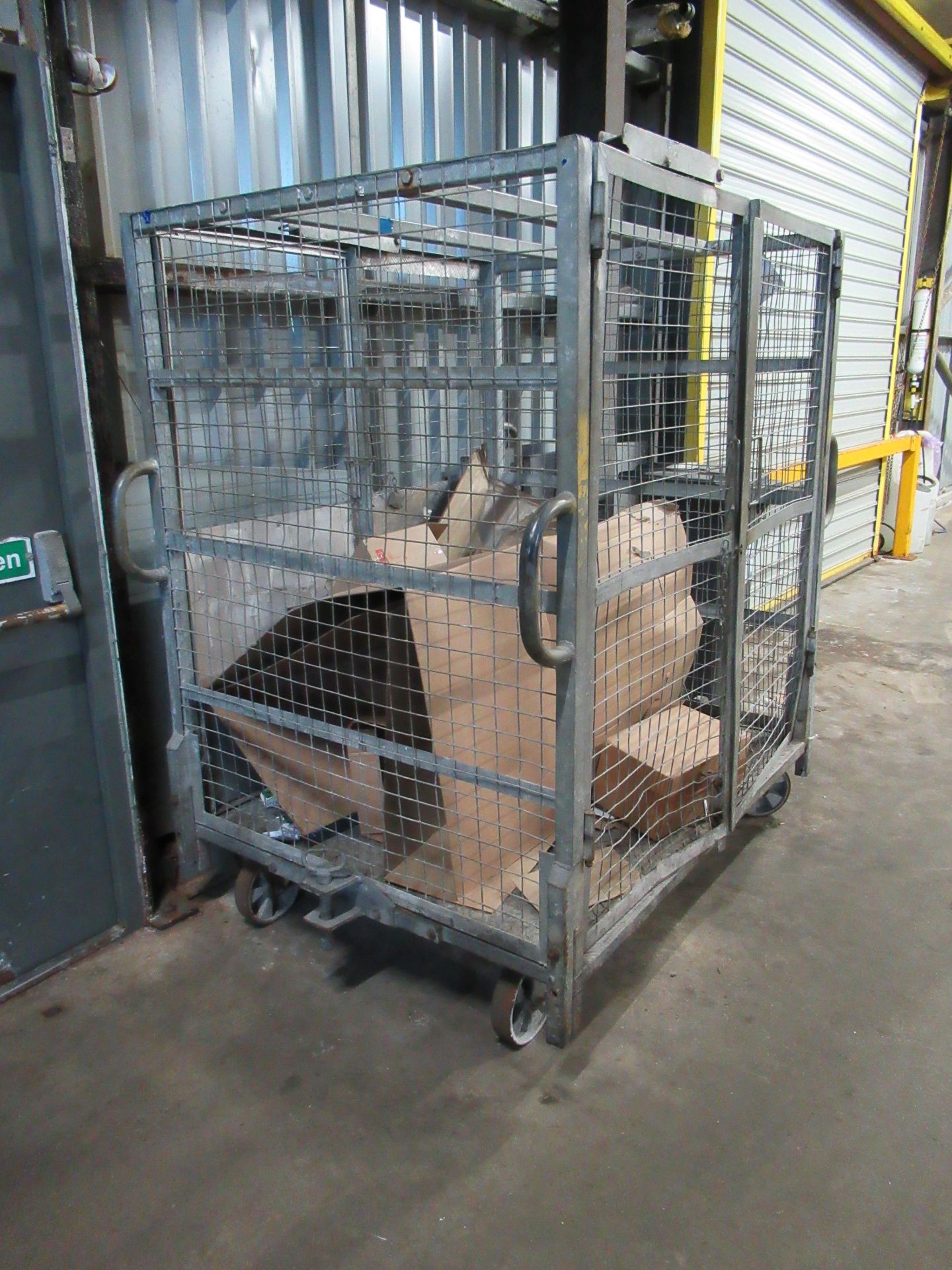 2 Barret mobile open top cages, galvanised steel 1200mm wide x 1500mm long x 1500mm high with draw - Image 3 of 12