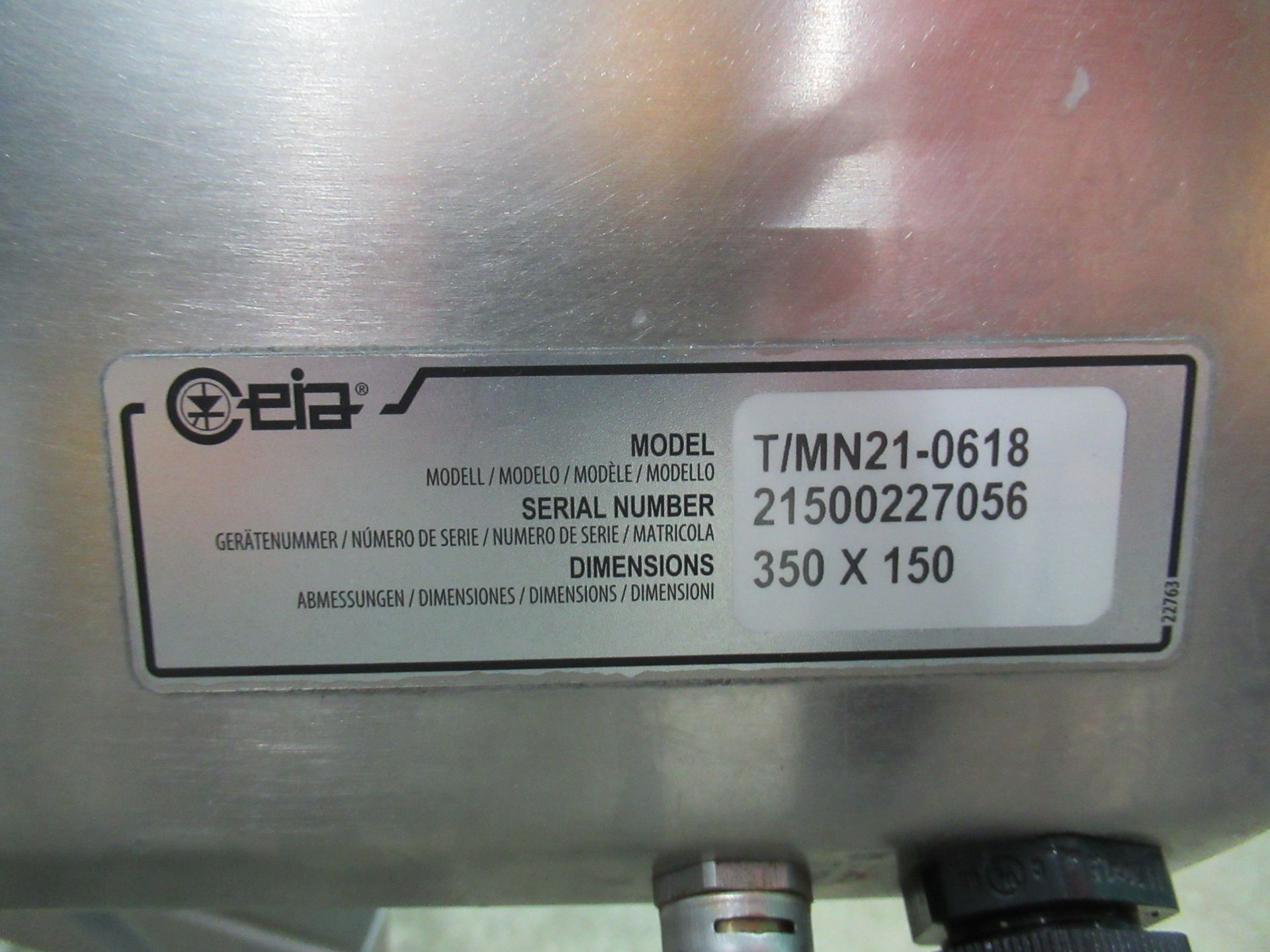 Ceia THS through feed twin head metal detector with T/21E-350150-0001 head Serial no: 21500227057 ( - Image 7 of 10