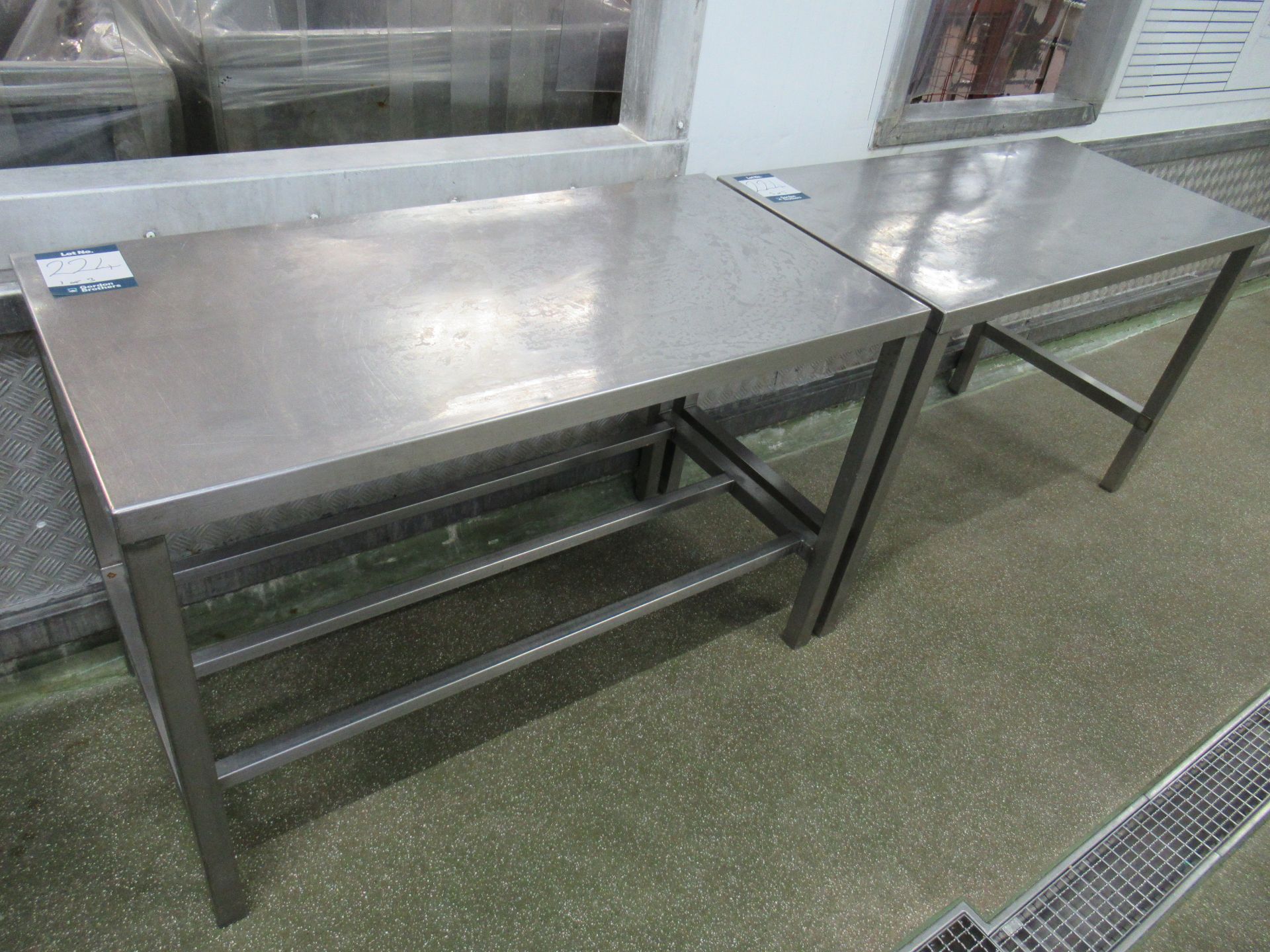 3 Stainless steel tables with 1200 x 600mm work surface - Image 3 of 5