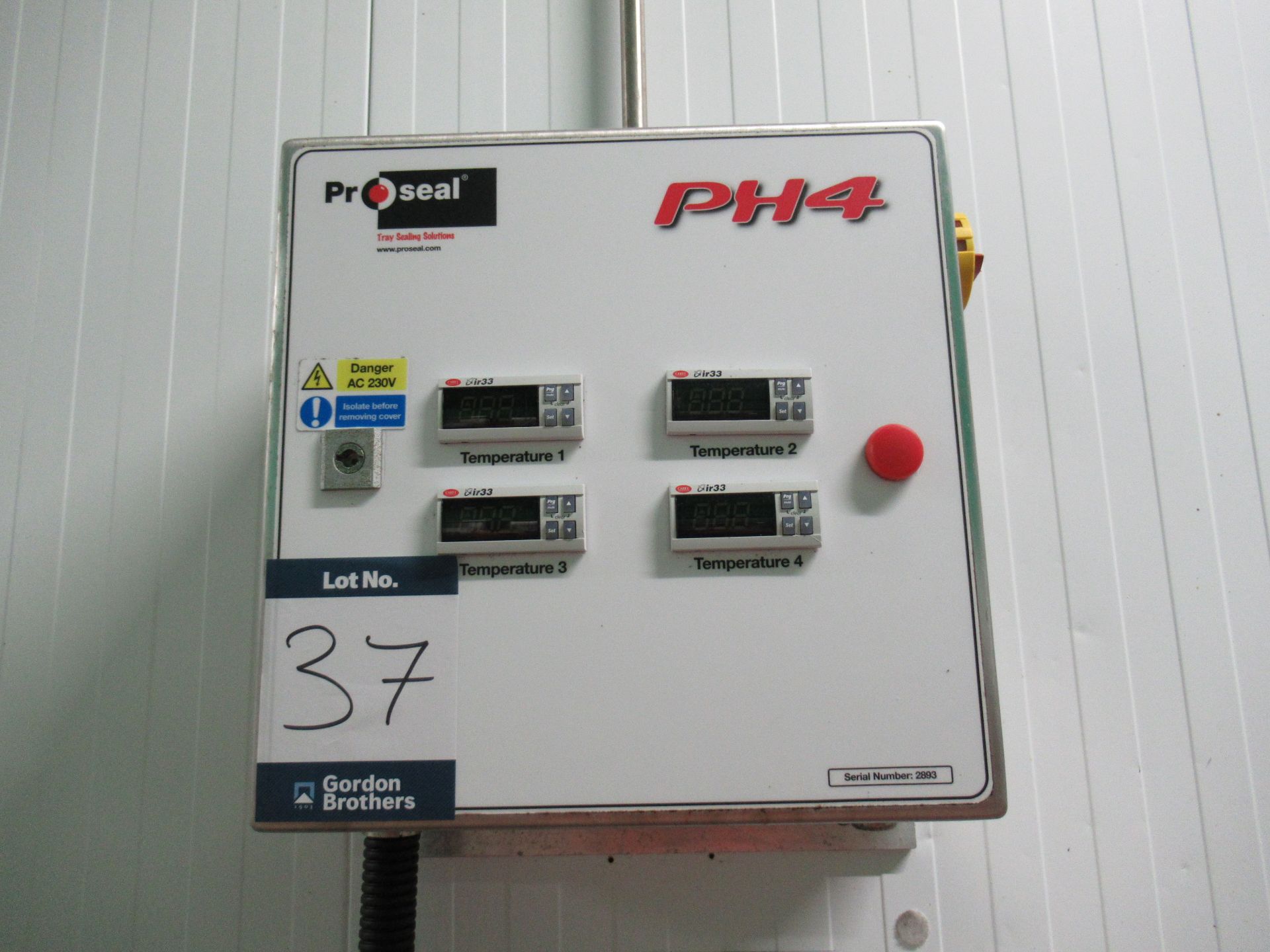 Proseal PH4 tool pre-heater panel. Serial no: 2893 wall mounted