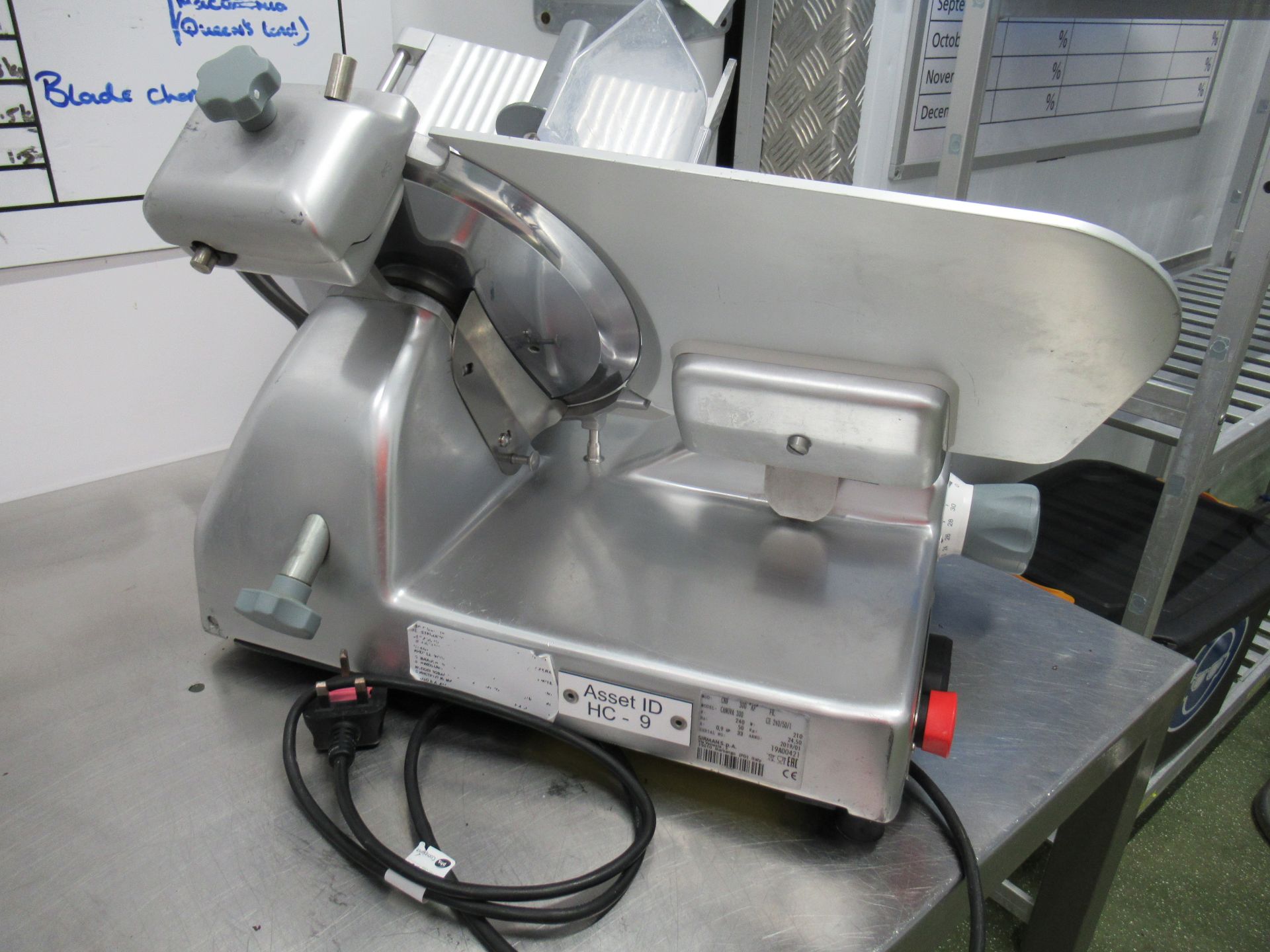 Sirman Canova 300 meat slicer, manual, bench top, Serial no: 19A00421, blade diameter 300mm - Image 4 of 6