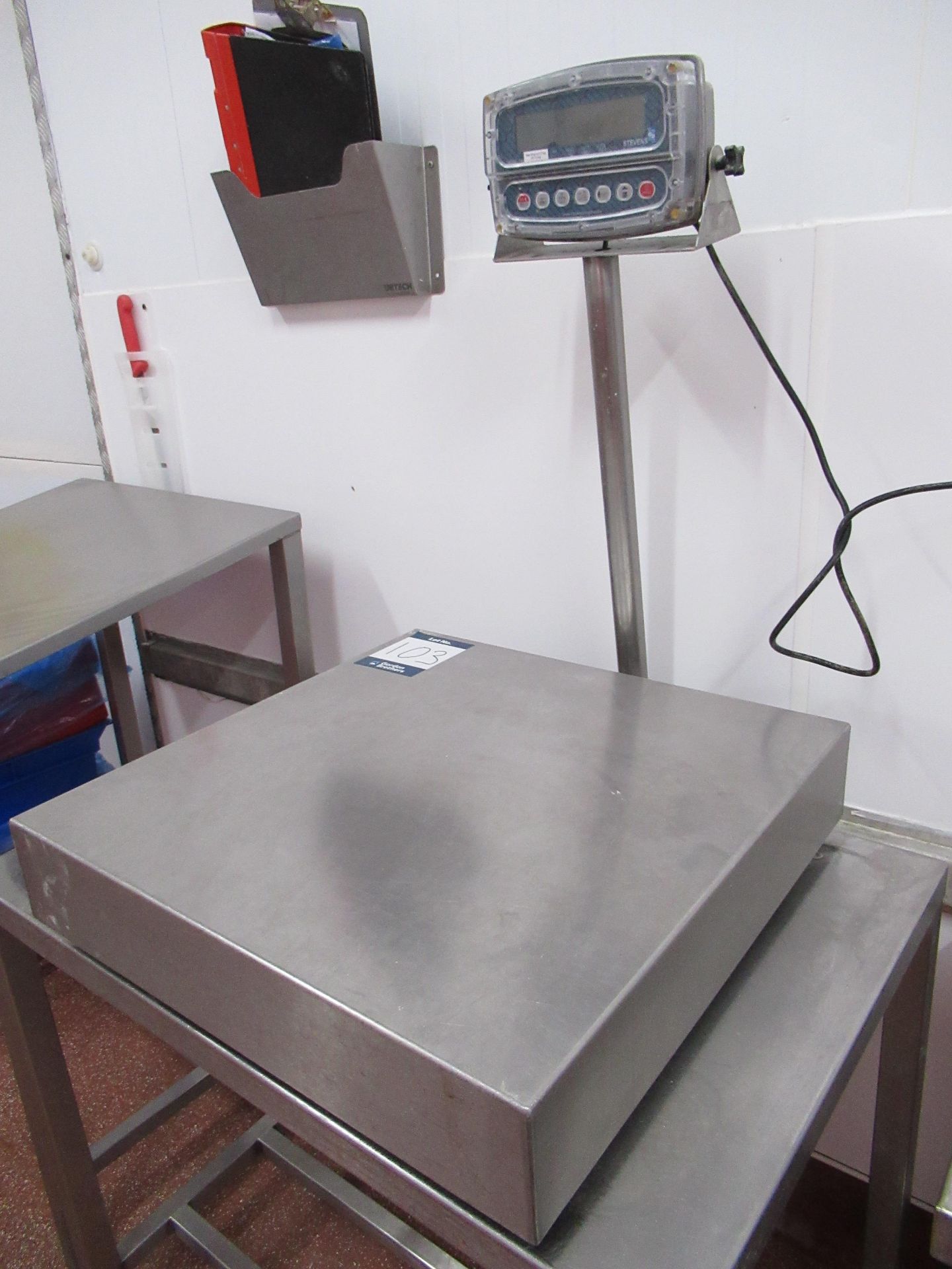 Stevens 190 digital weigh scale, 600 x 600mm bench top weigh platform - Image 4 of 6